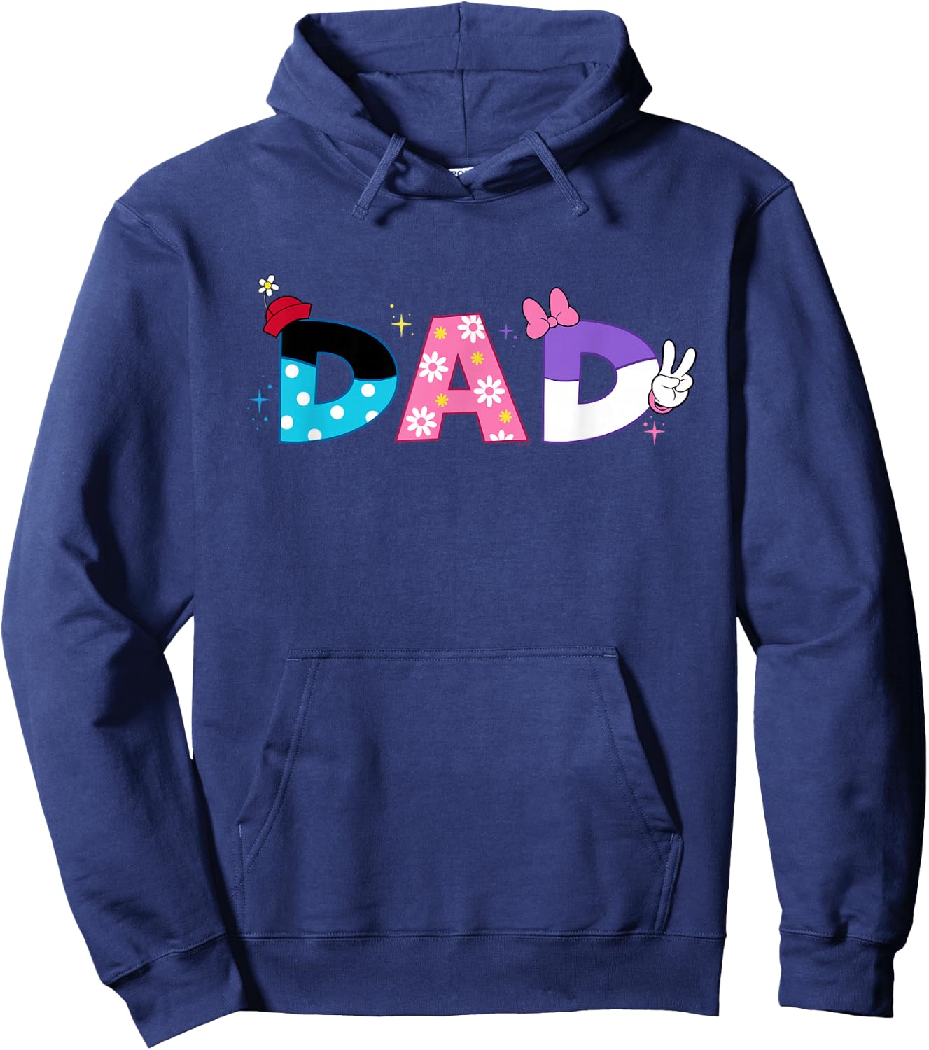Disney Minnie Mouse and Daisy Duck Dad Father's Day Birthday Hoodie - Hoodie | Navy