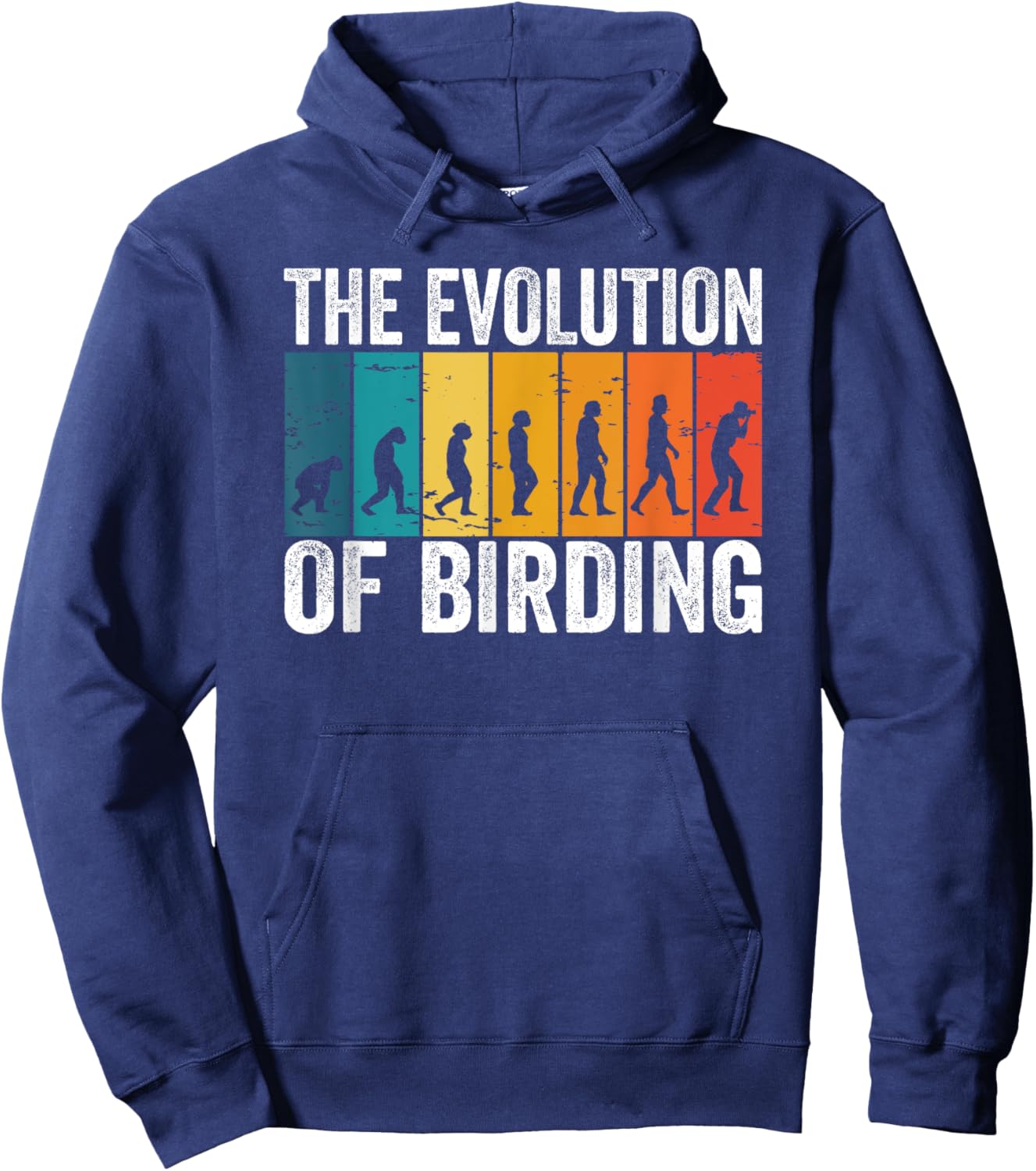 The Evolution of Birding Birdwatcher Hoodie - Hoodie | Navy