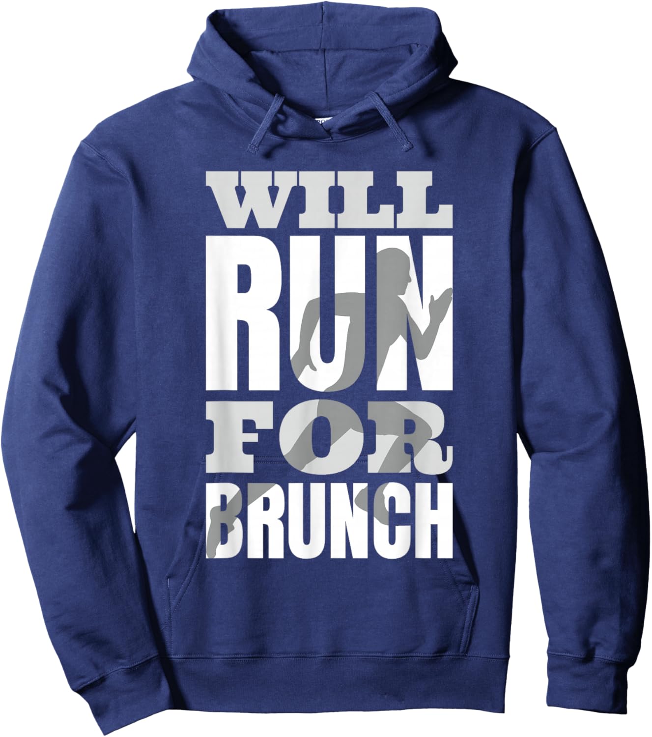 Will Run For Brunch Funny Running Hoodie - Hoodie | Navy