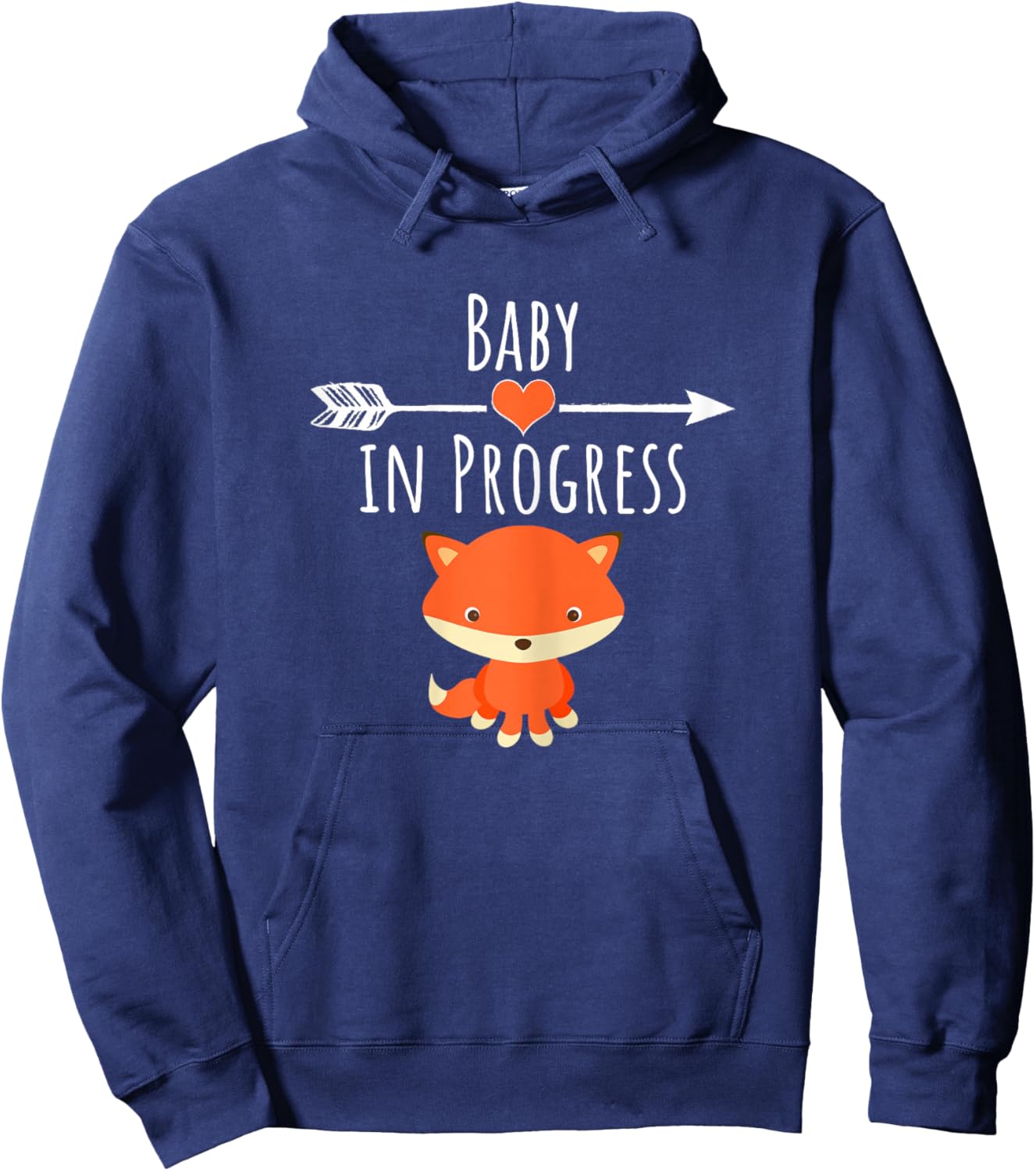 Pregnancy Fox Shirt for Pregnant Women with Baby Belly Hoodie - Hoodie | Navy