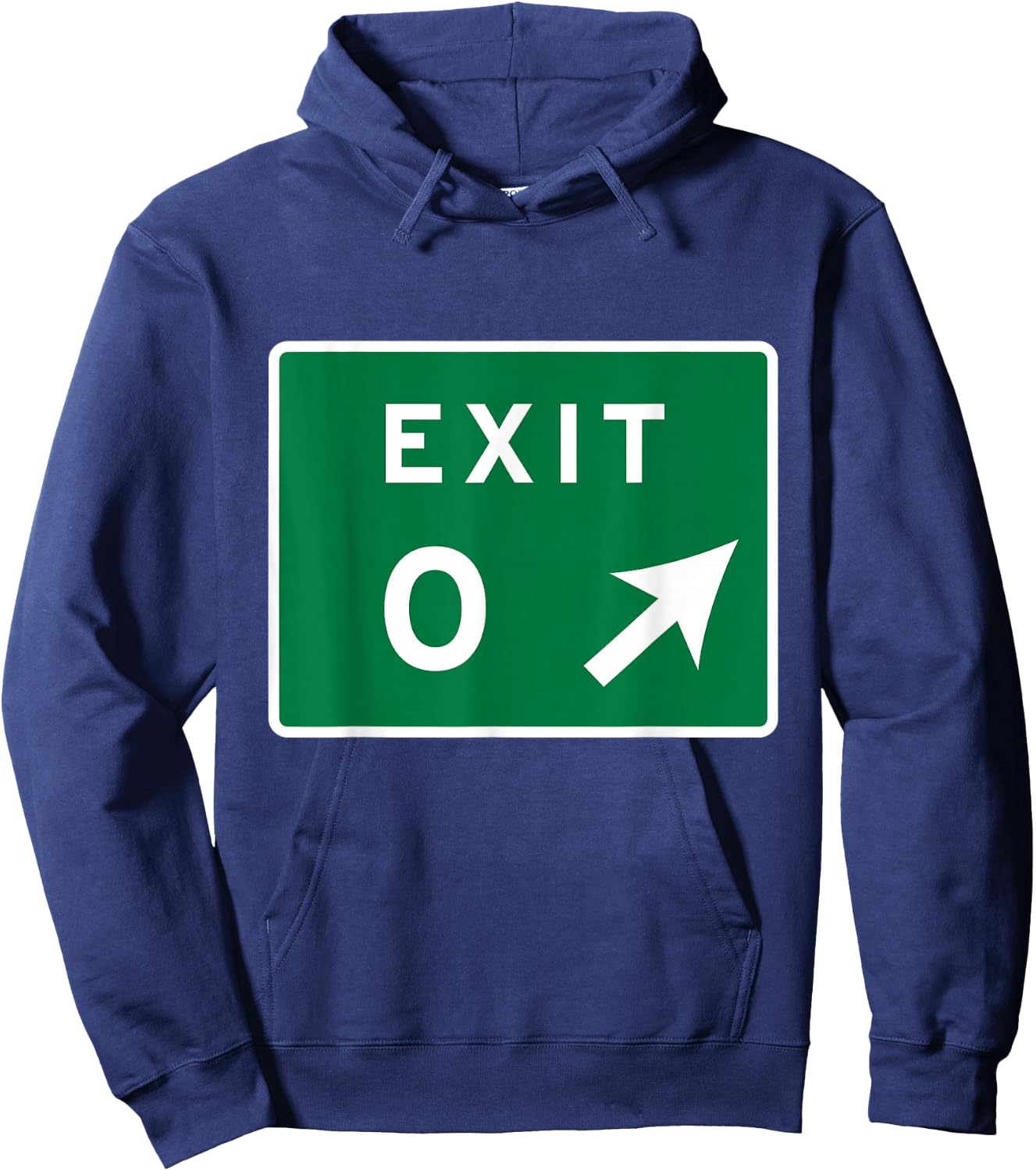 Exit 0 Zero Cape May NJ New Jersey Shore Parkway Sign Hoodie - Hoodie | Navy