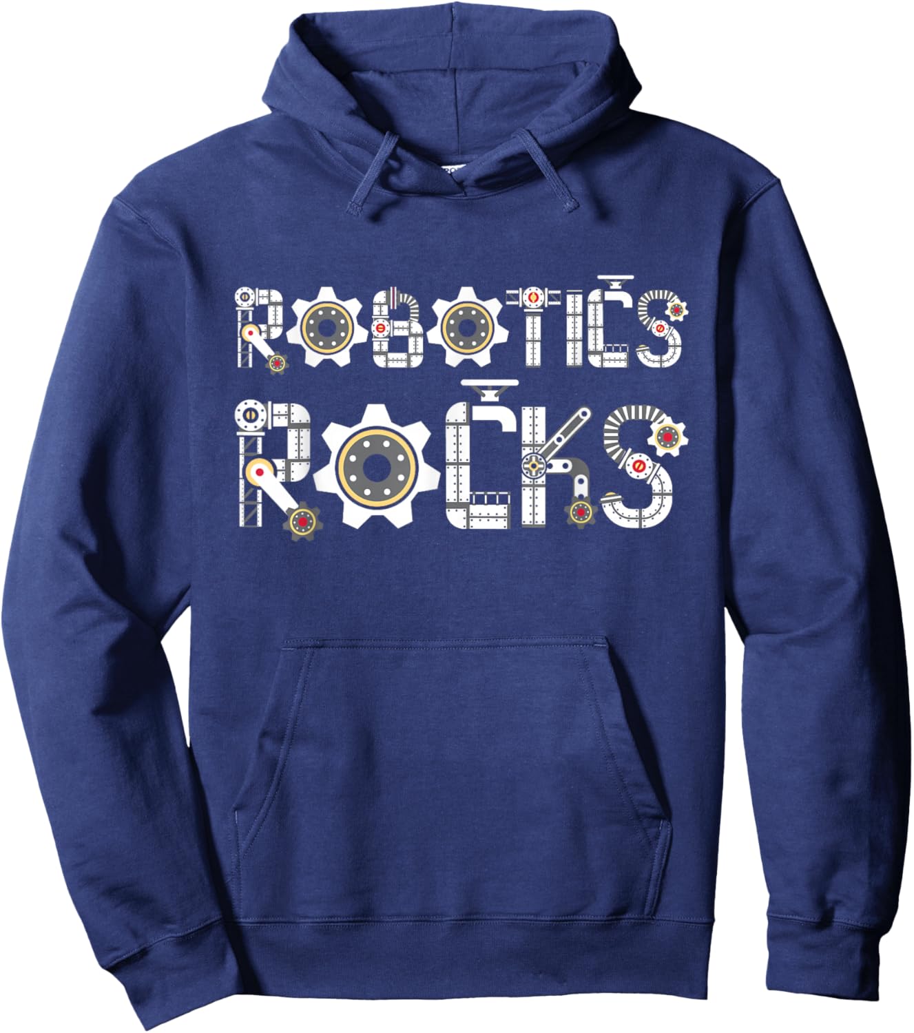 Funny Robotics Shirts Robotics Rocks - Cyborg Engineer Engineering Robot Builder Black Hoodie - Hoodie | Navy