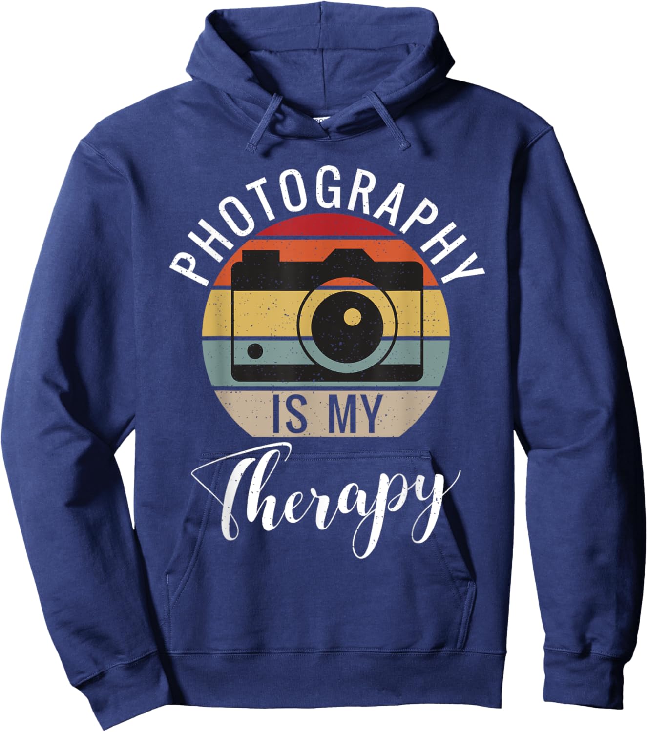 Photography is my Therapy Photo Camera Photography Hoodie - Hoodie | Navy