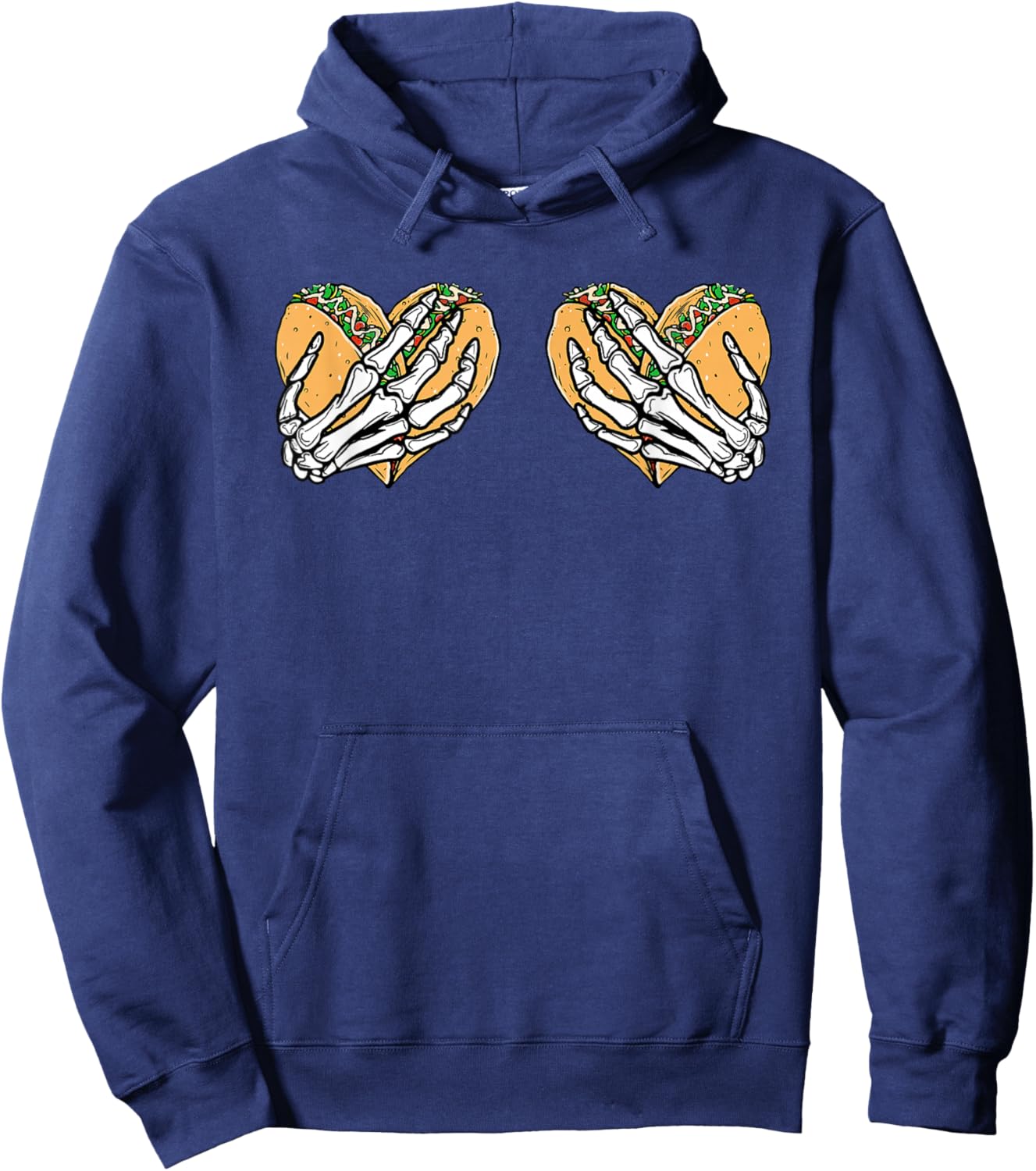 Funny Cinco De Mayo Taco Boobs Skull hands Hoodie - Hoodie | Navy