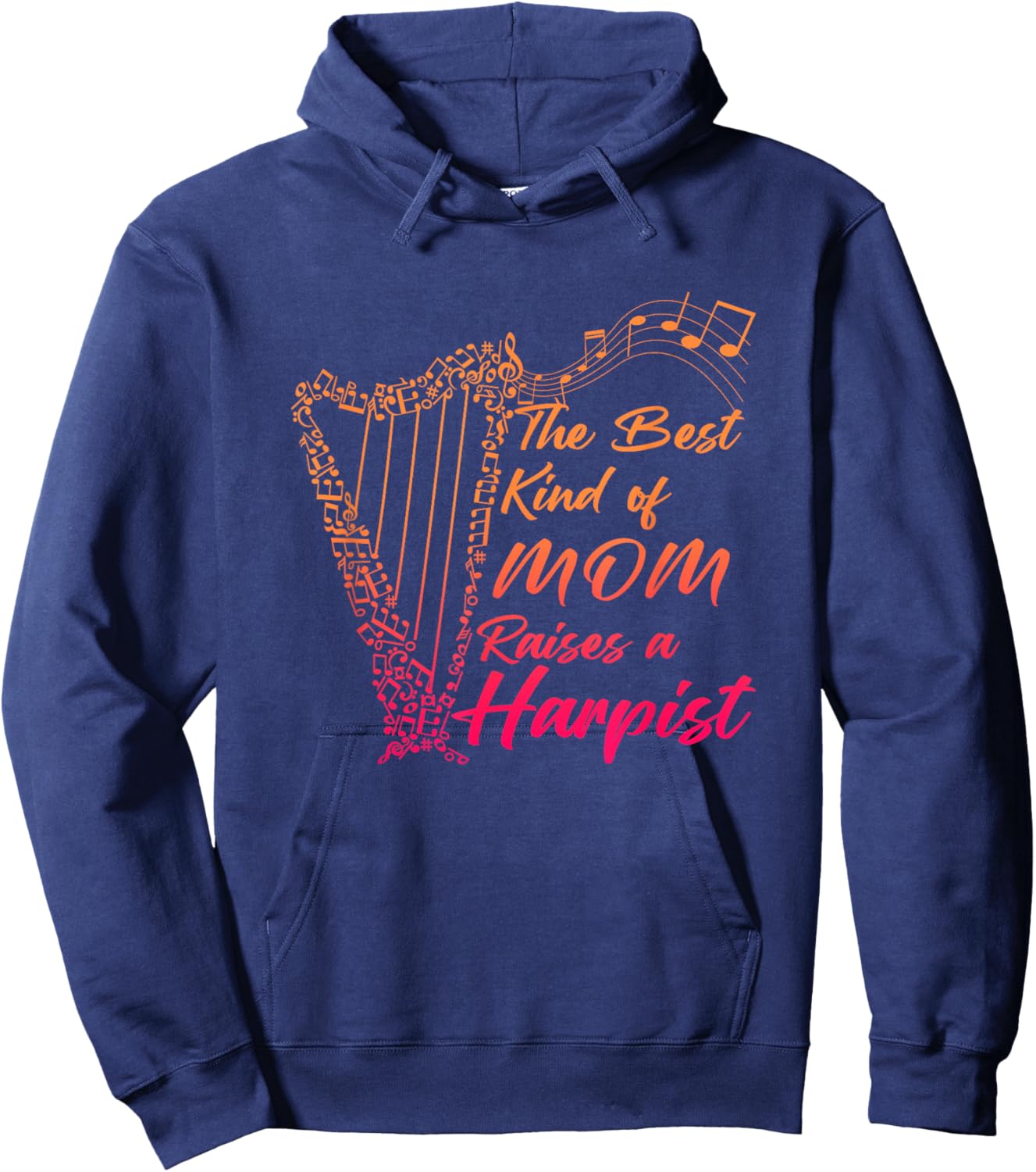 Harp Instrument Harp Player Harpist Musical Hoodie - Hoodie | Navy