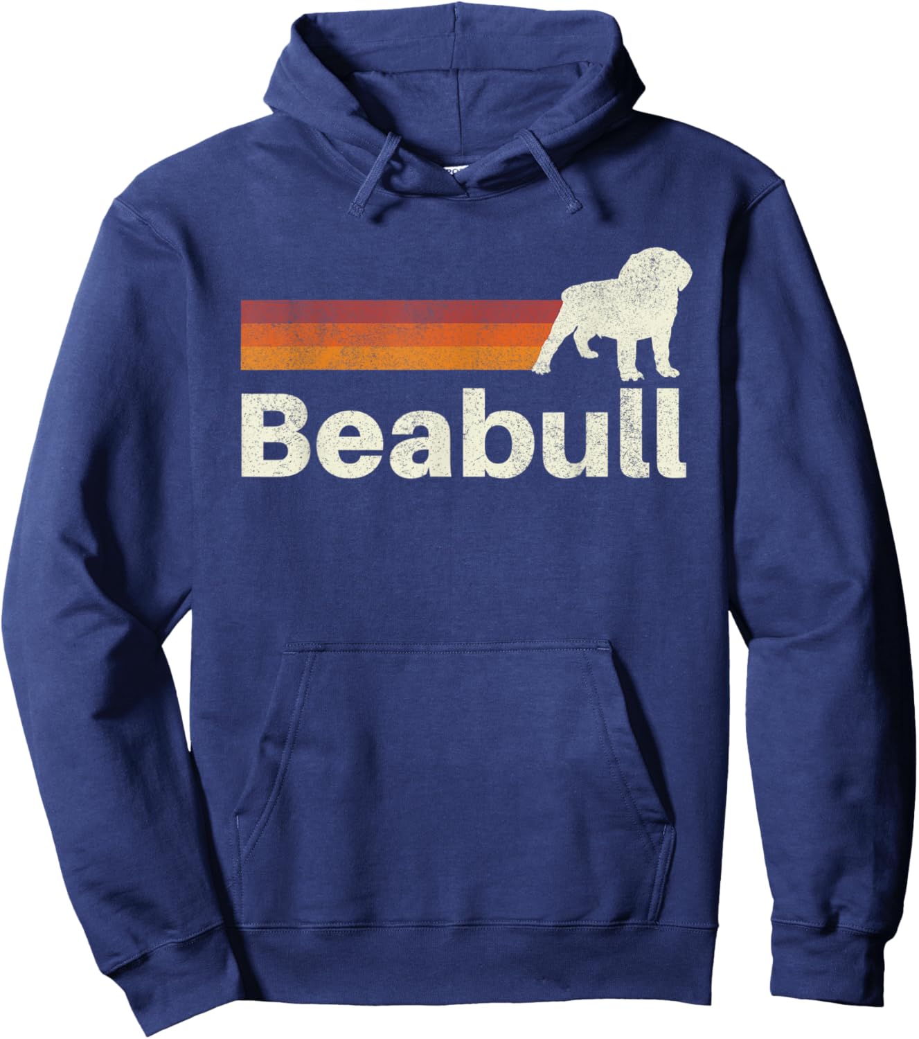 Vintage Beabull Retro Mom Dad Dog Hoodie - Hoodie | Navy