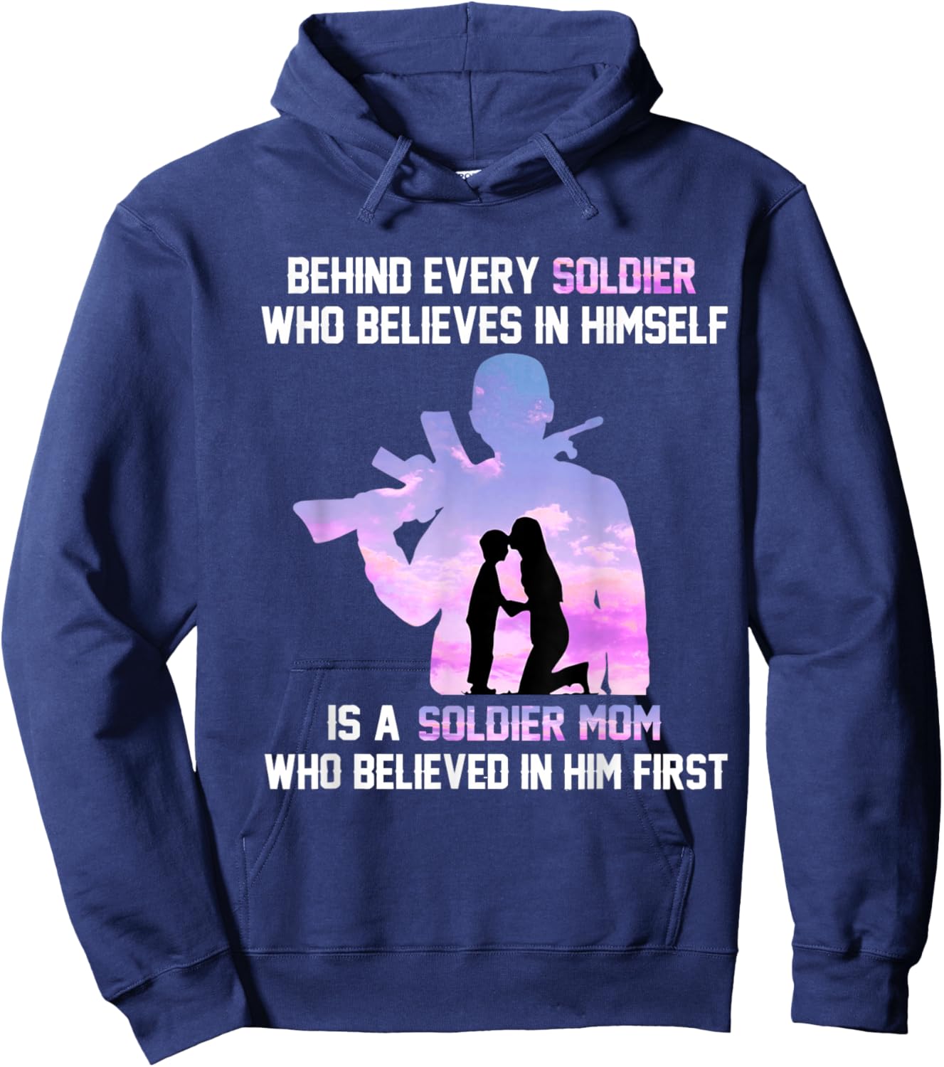 Proud Army Mom of Every Soldier Hero Hoodie - Hoodie | Navy