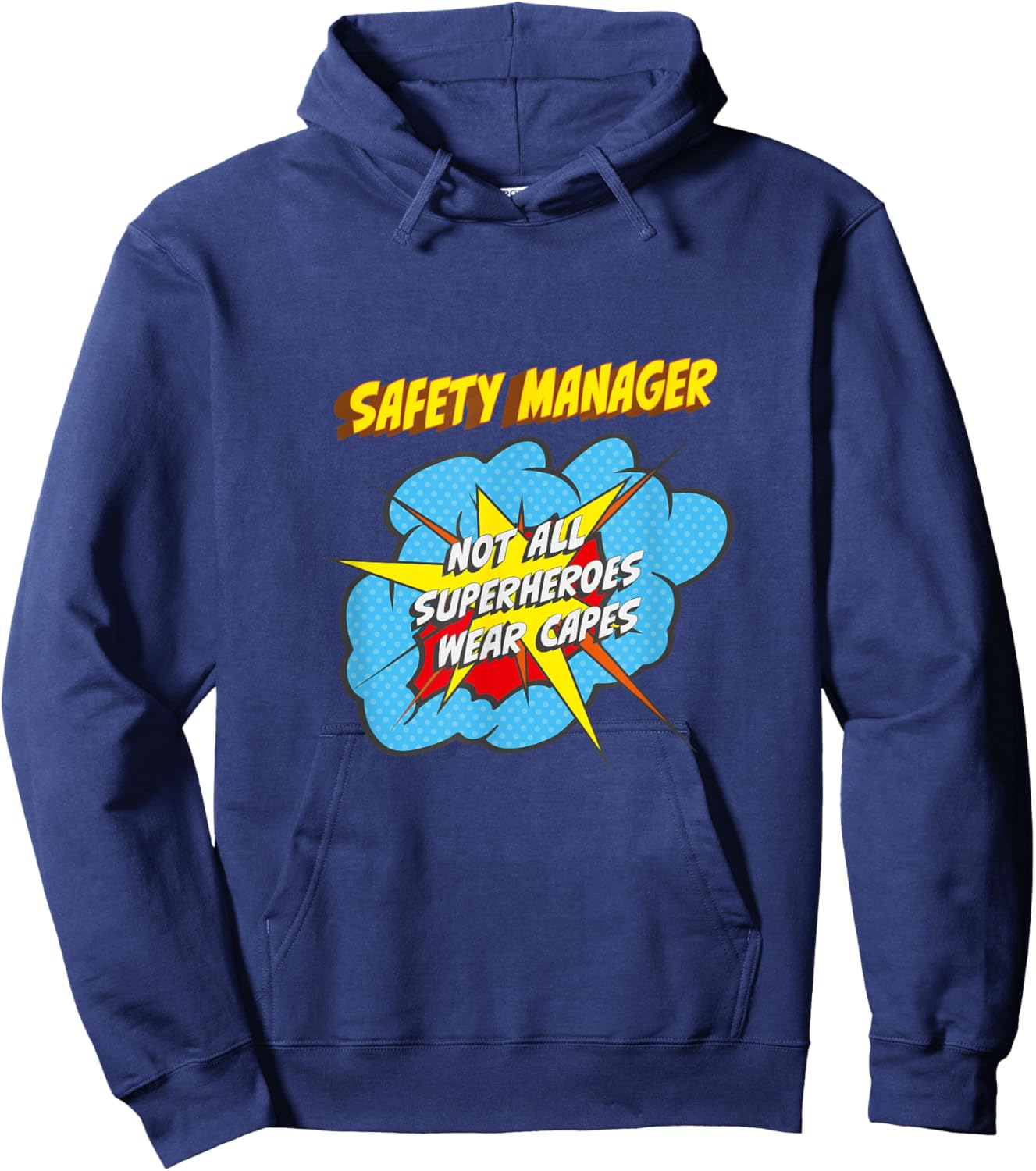 Safety Manager Funny Superhero Job Hoodie - Hoodie | Navy