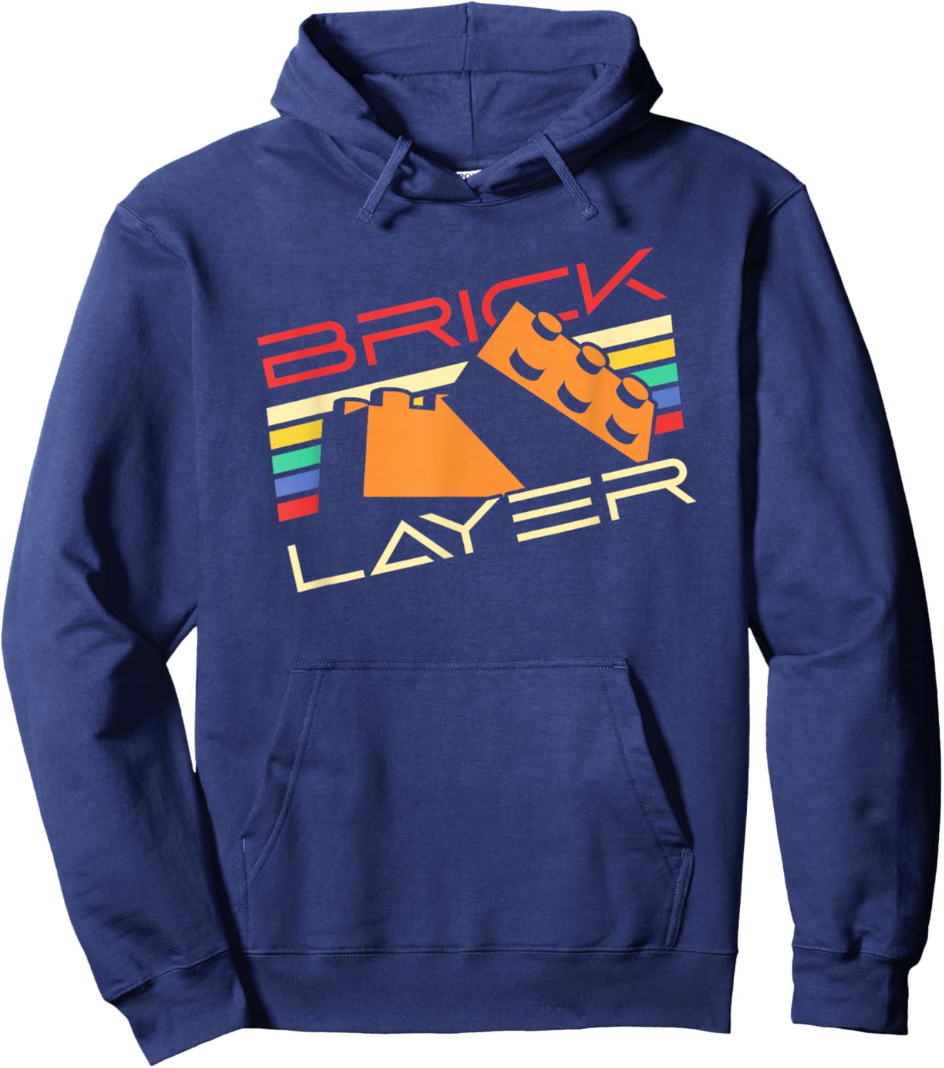 Brick Layer Master Builder Big Building Blocks Engineer Toy Hoodie - Hoodie | Navy