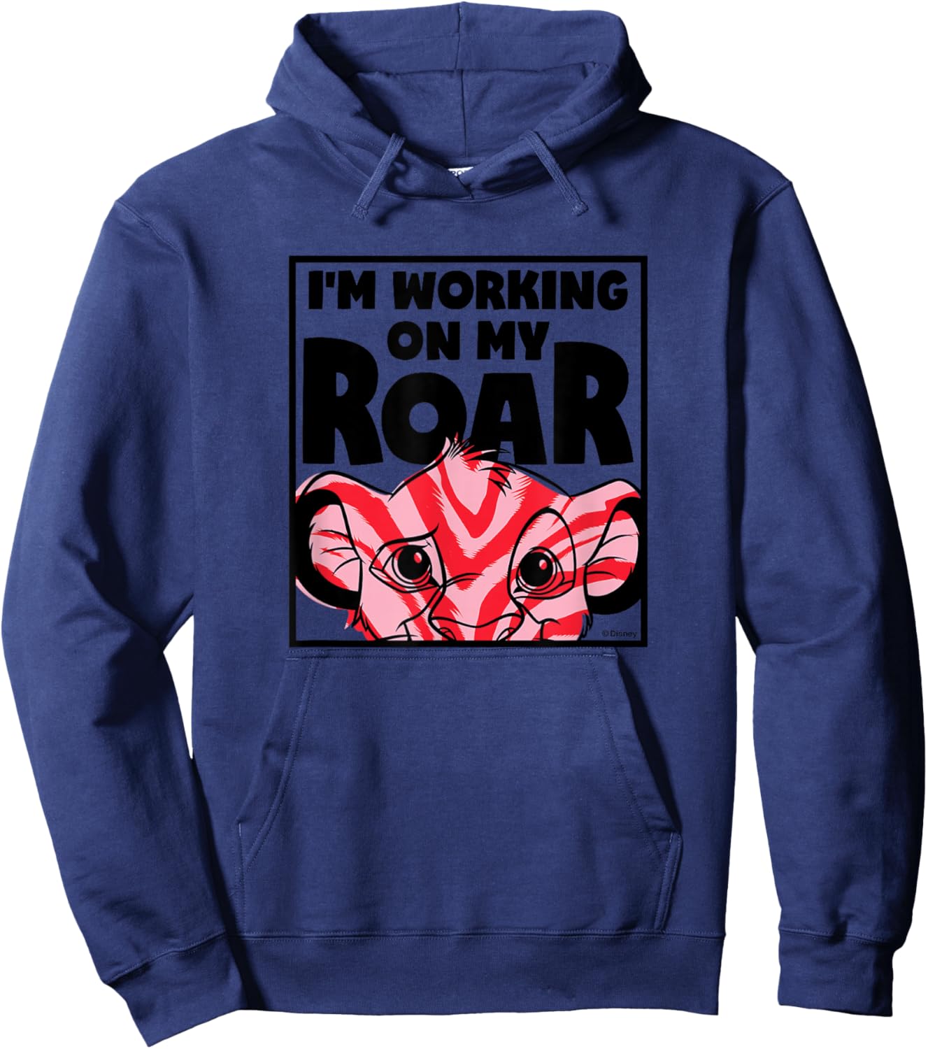 Lion King - I'm Working On My Roar Hoodie - Hoodie | Navy