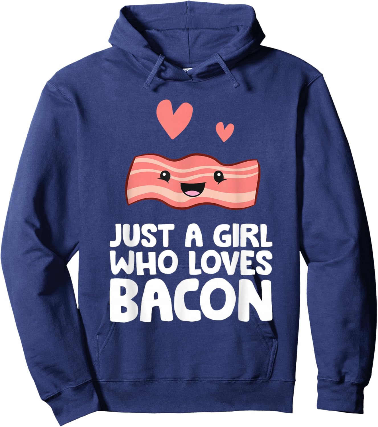 Just a Girl Who Loves Bacon Hoodie - Hoodie | Navy