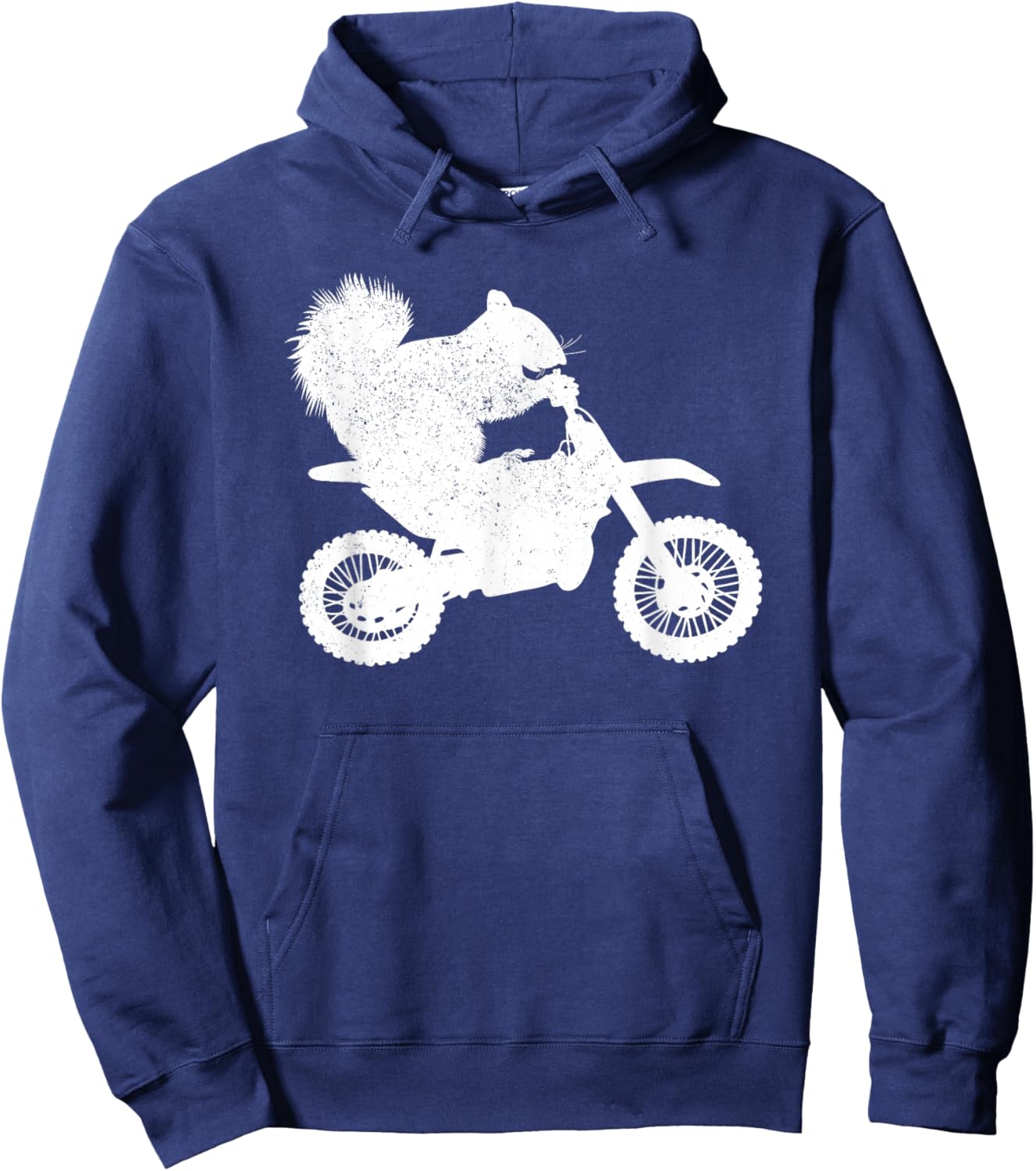 Funny Squirrel Dirt Bike Motocross Funny Dirtbike Squirrel Hoodie - Hoodie | Navy