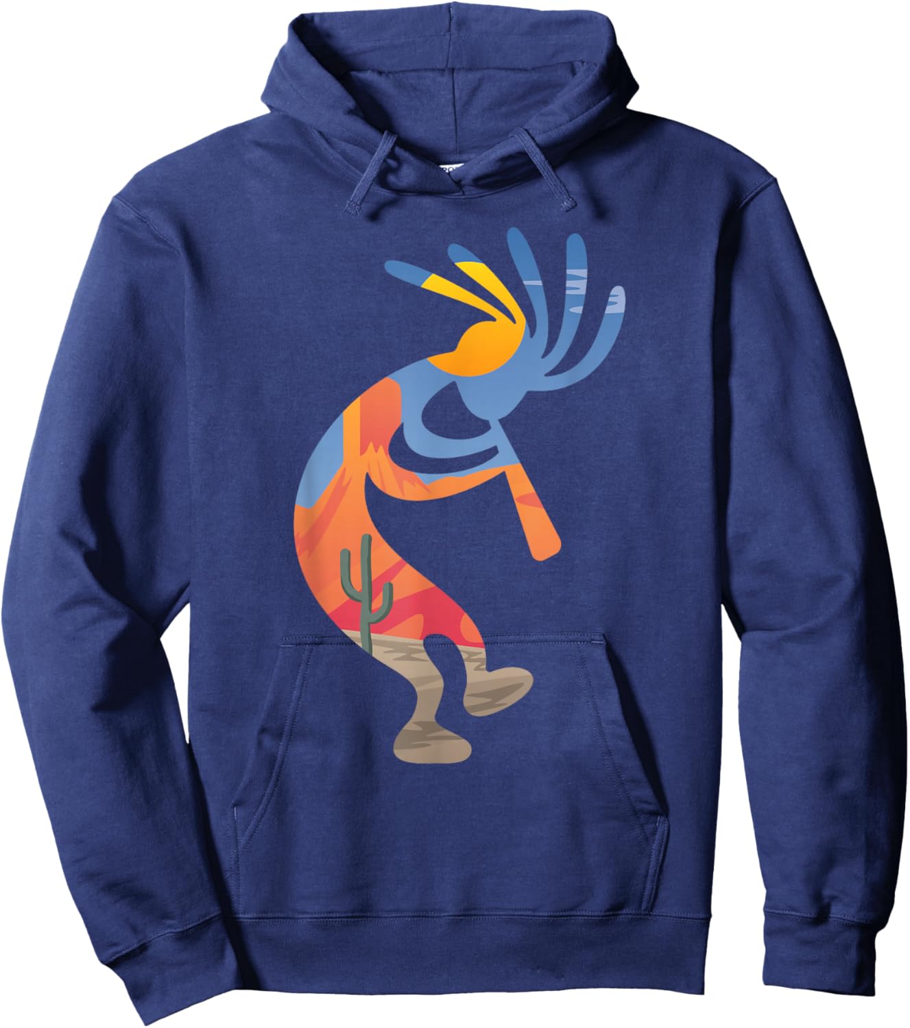 Dancing Southwestern USA Kokopelli Symbol Hoodie - Hoodie | Navy