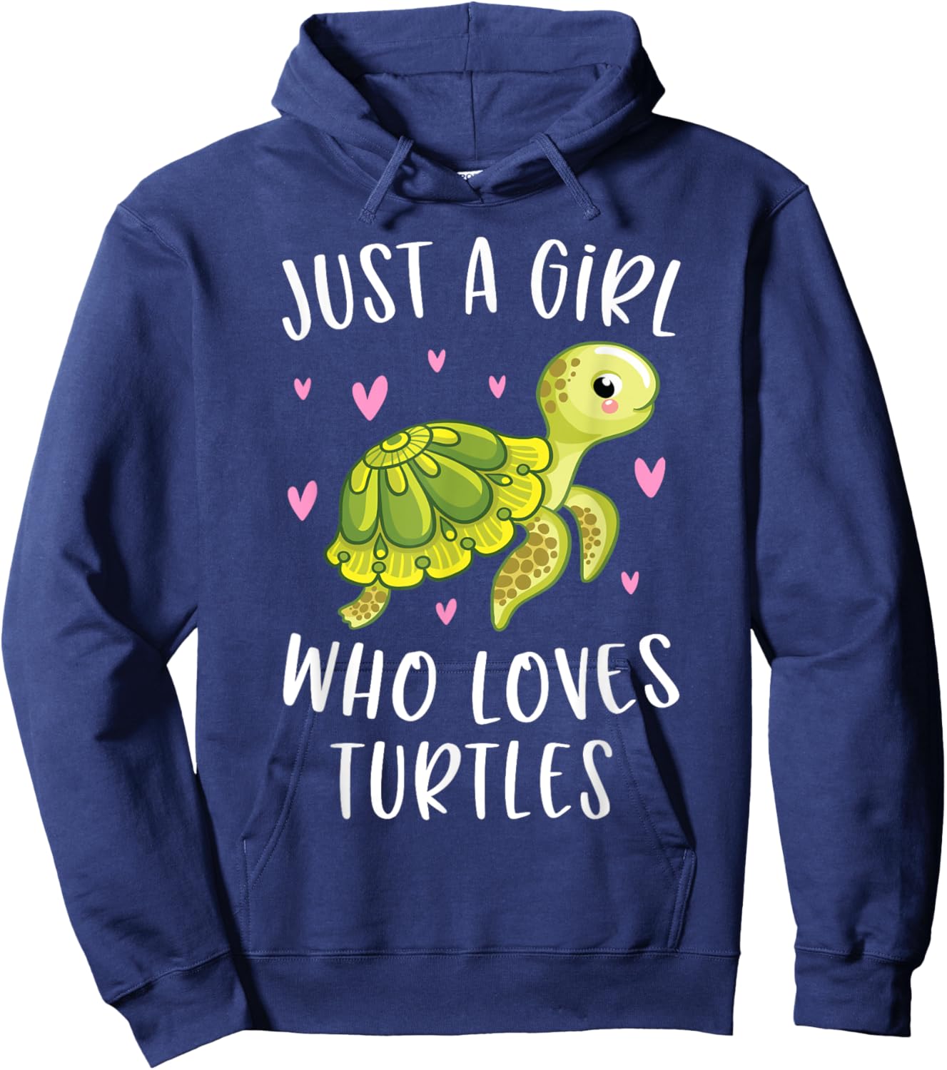 Sea Turtle Shirt for Girls Just A Girl Who Loves Turtles Hoodie - Hoodie | Navy