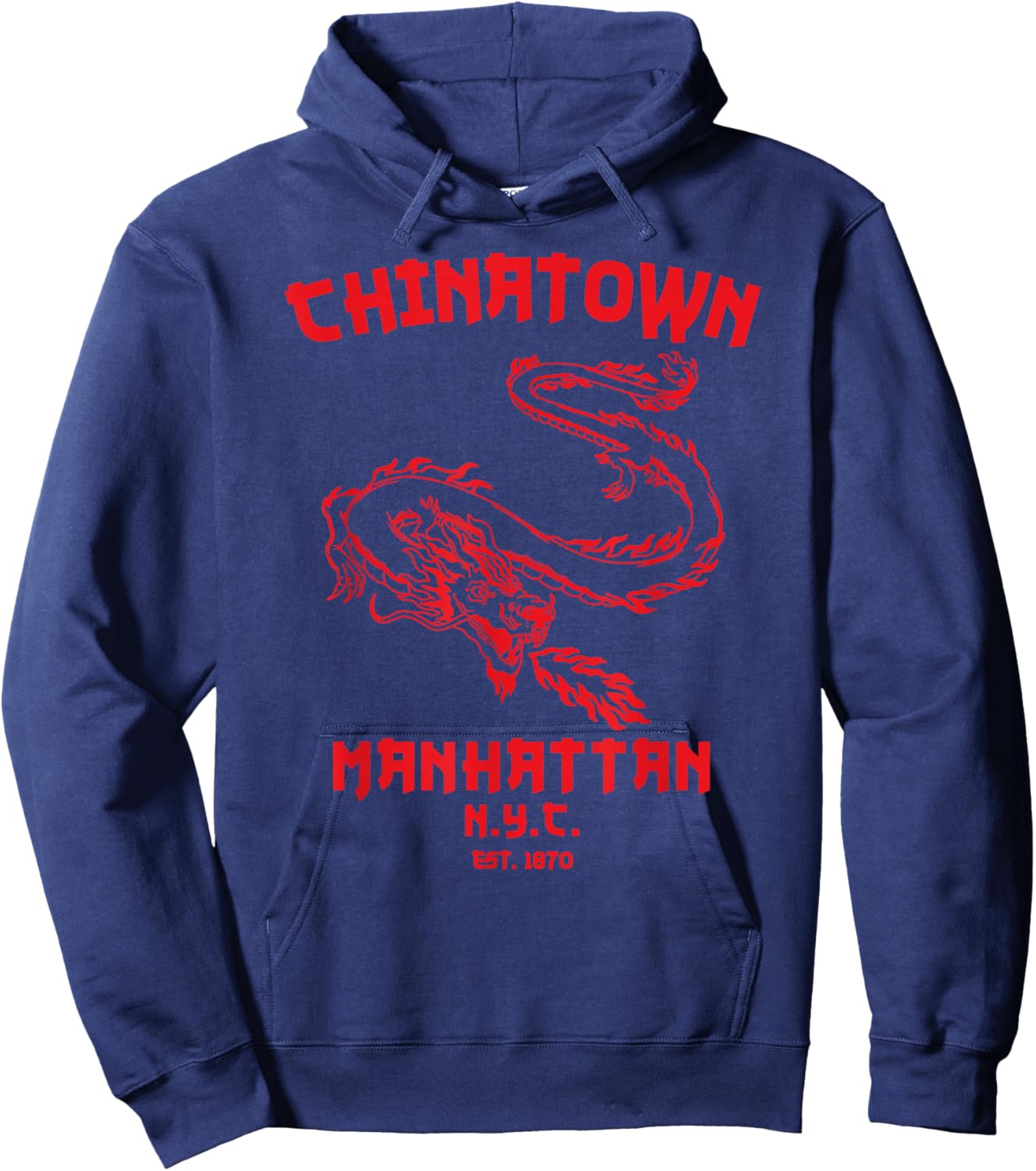 Manhattan New York Chinatown Chinese Lower East Side NYC NY Hoodie - Hoodie | Navy