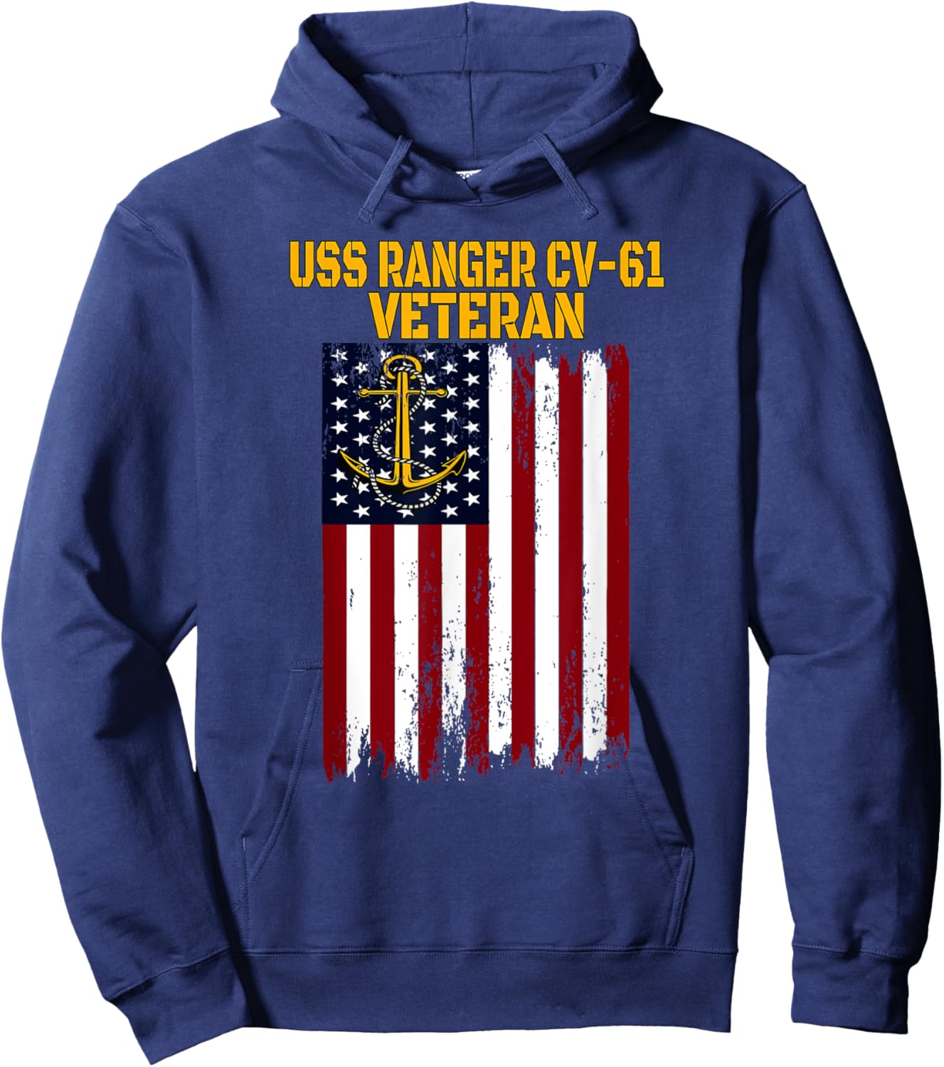 USS Ranger CV-61 CVA-61 Aircraft Carrier Veteran's Day Hoodie - Hoodie | Navy