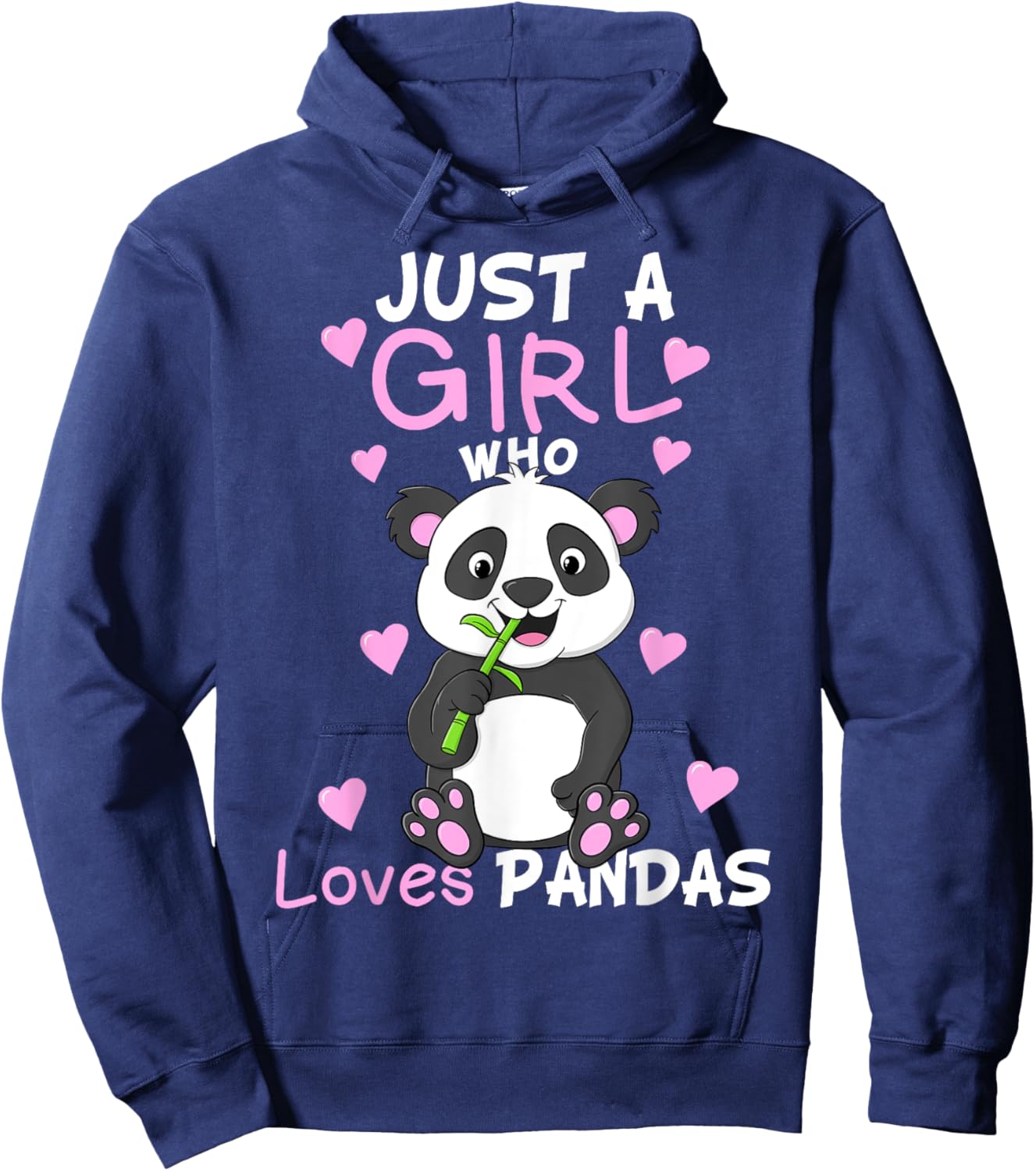 Just A Girl Who Loves Pandas Fun Cute Baby Panda Lover Gift Hoodie - Hoodie | Navy
