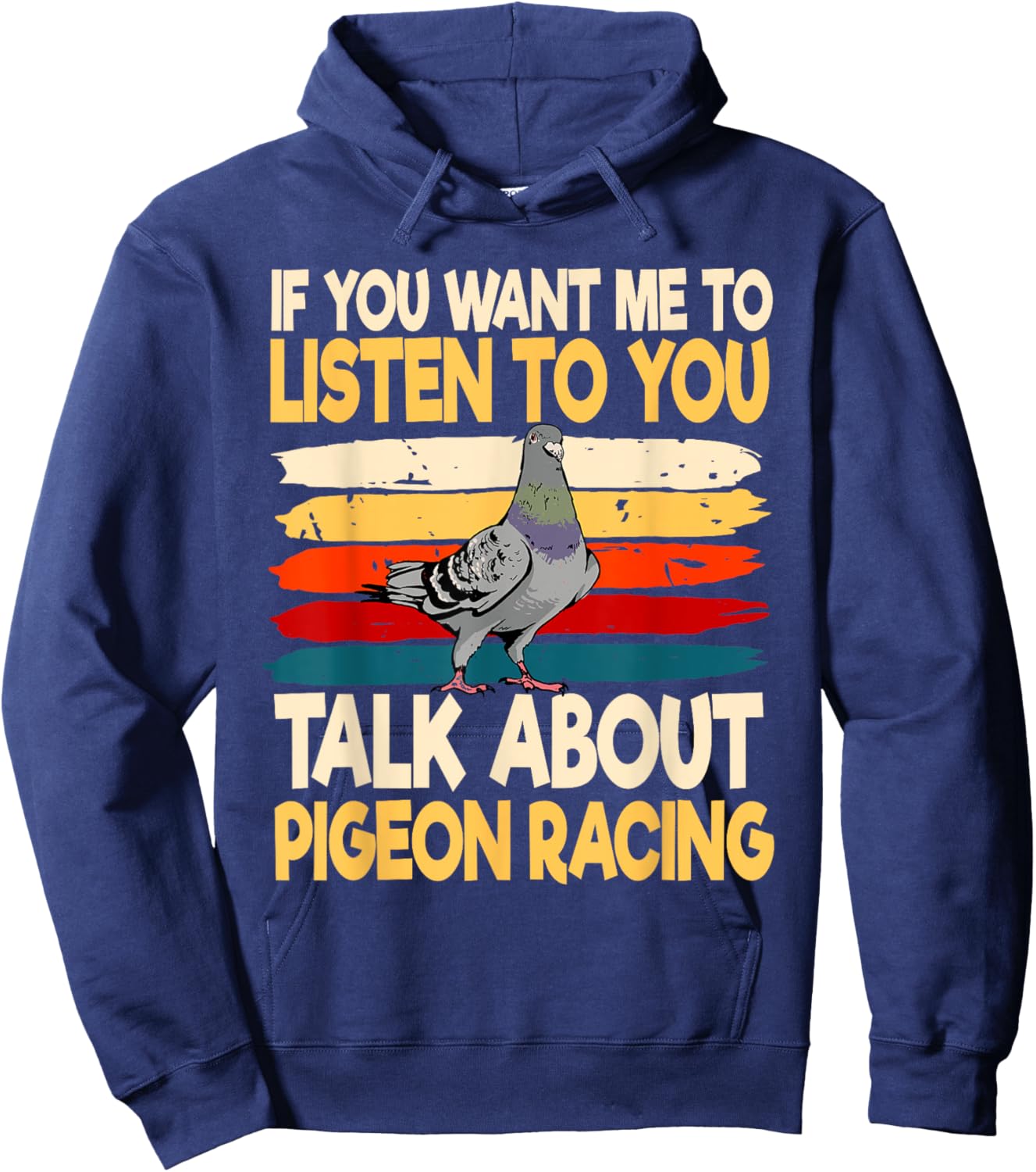 Pigeon Racing Breeder Retro Vintage Hoodie - Hoodie | Navy