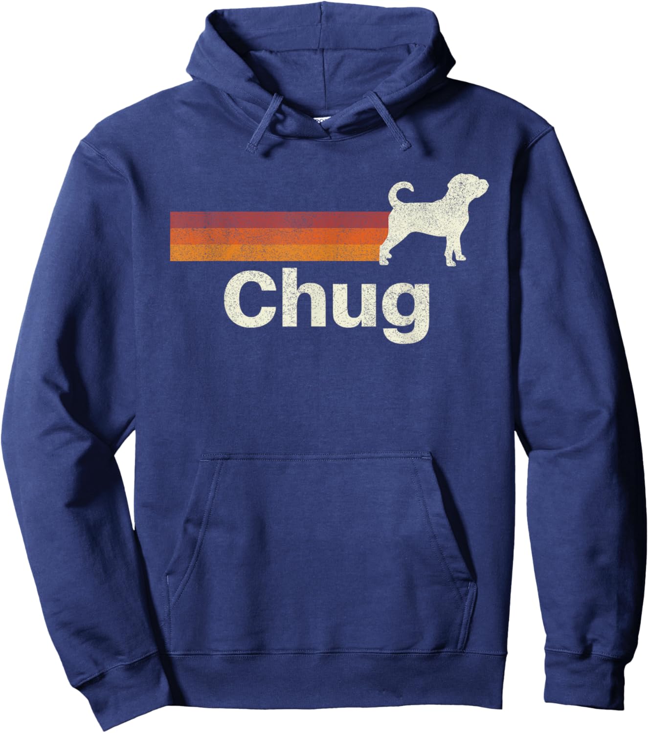Vintage Chug Retro Mom Dad Dog Hoodie - Hoodie | Navy