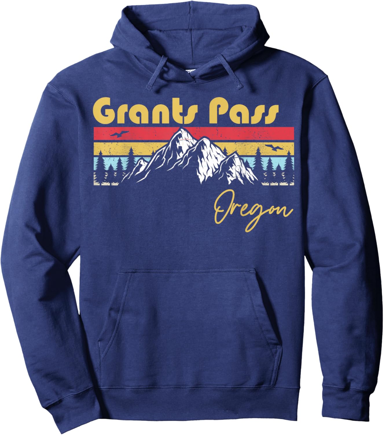Grants Pass Oregon Roots Hometown Vintage Home State Pride Hoodie - Hoodie | Navy