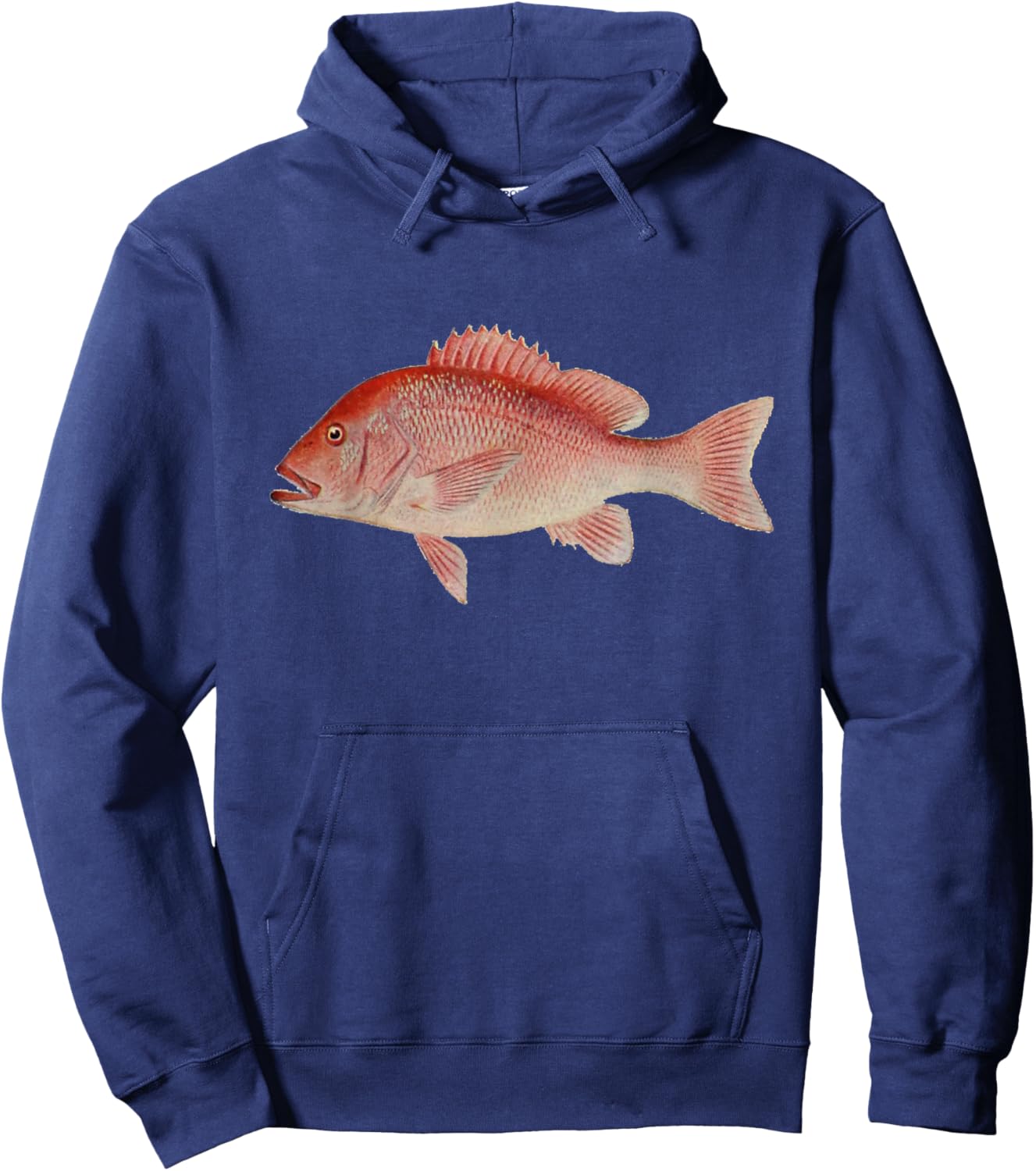 Vintage Red Snapper Fish Illustration (1912) Hoodie - Hoodie | Navy