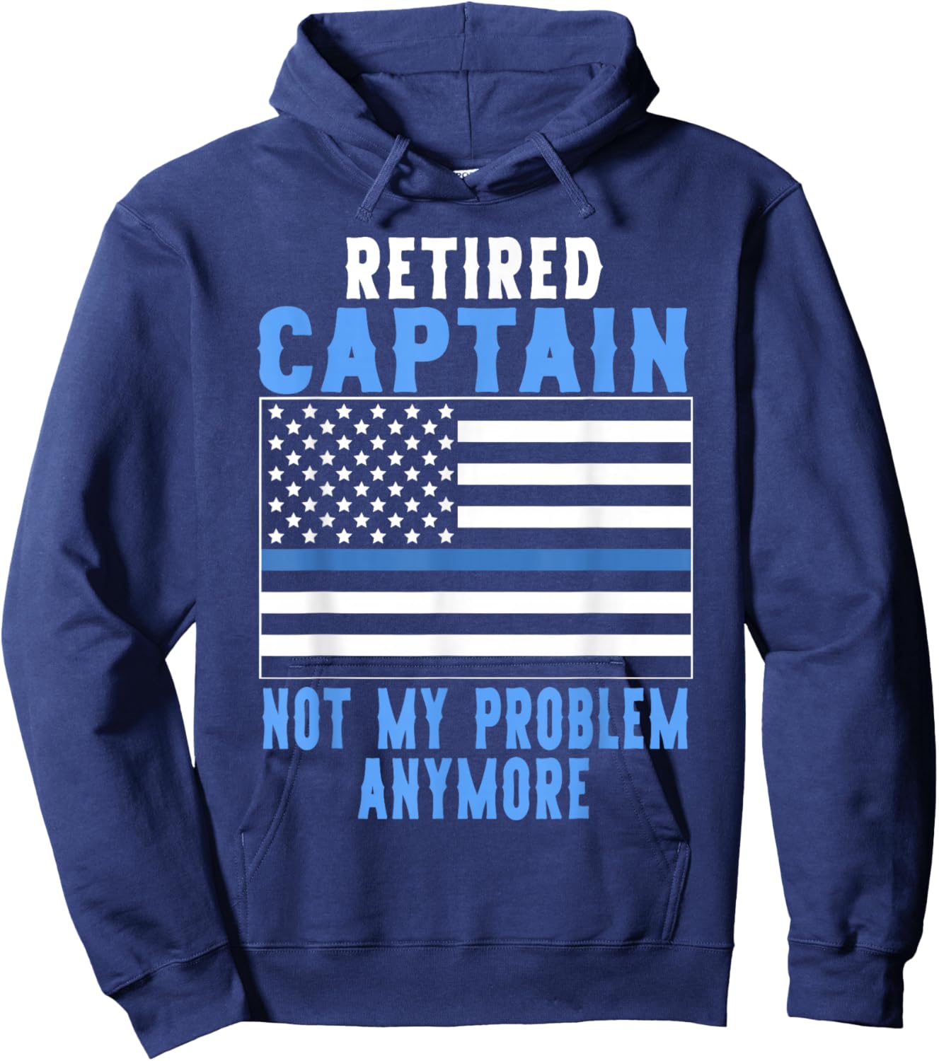 Retired Captain Police Officer Hoodie - Hoodie | Navy