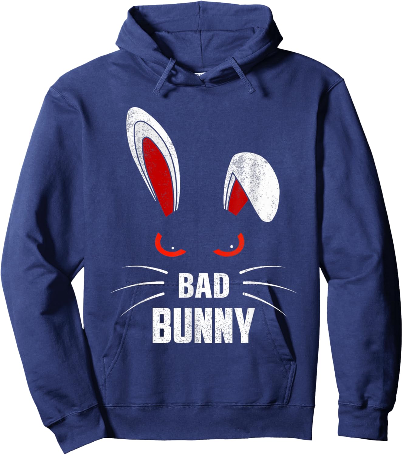 Bad Bunny Scary Rabbit Cool Animal Lover Hoodie - Hoodie | Navy