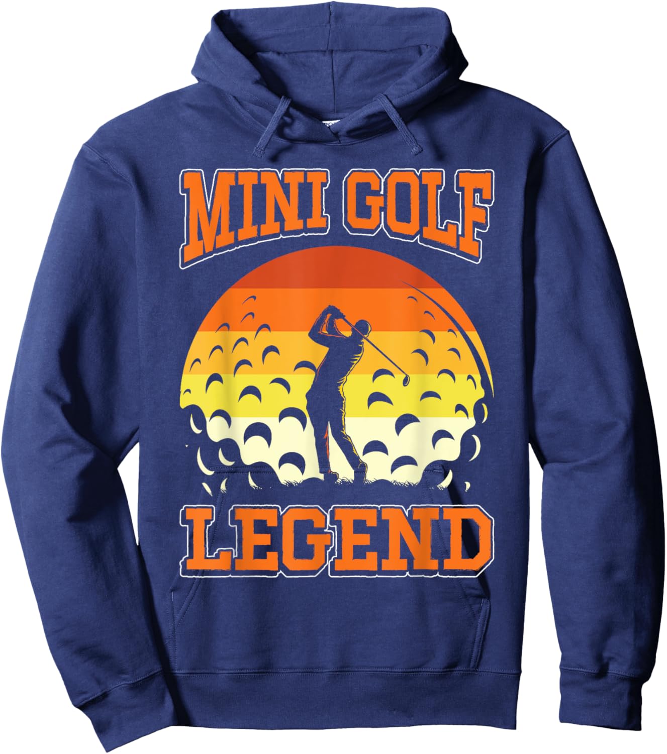 Vintage Retro Mini Golf Champion Funny mini Golfer Sport Hoodie - Hoodie | Navy