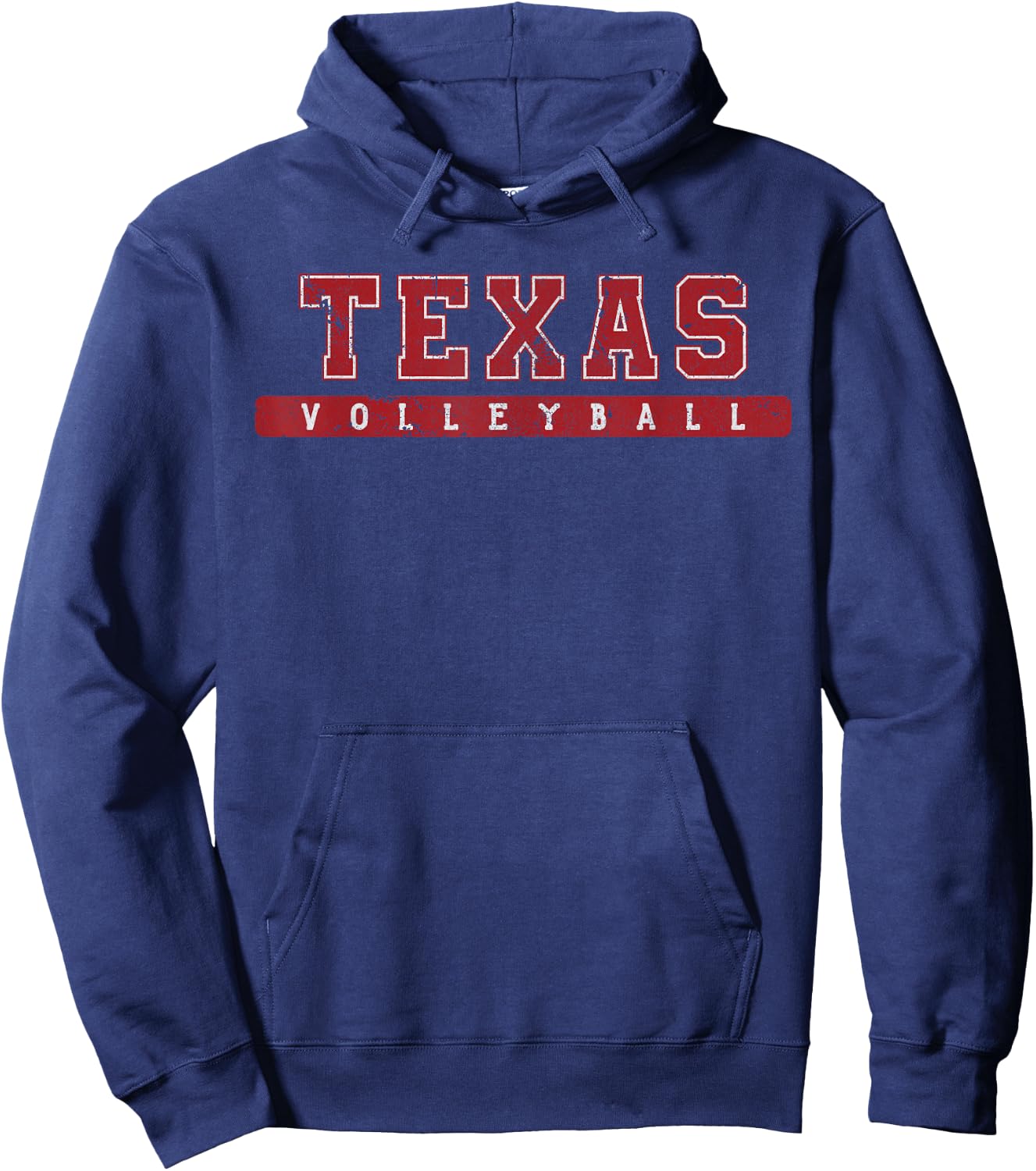 Texas Volleyball Red Vintage Text Hoodie - Hoodie | Navy