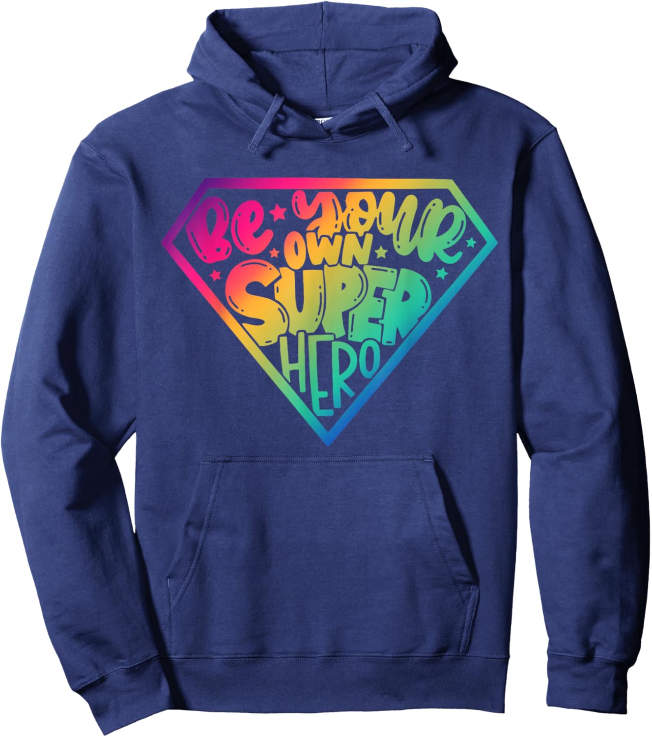 Be your own Super Hero Motivational quotes Hoodie - Hoodie | Navy