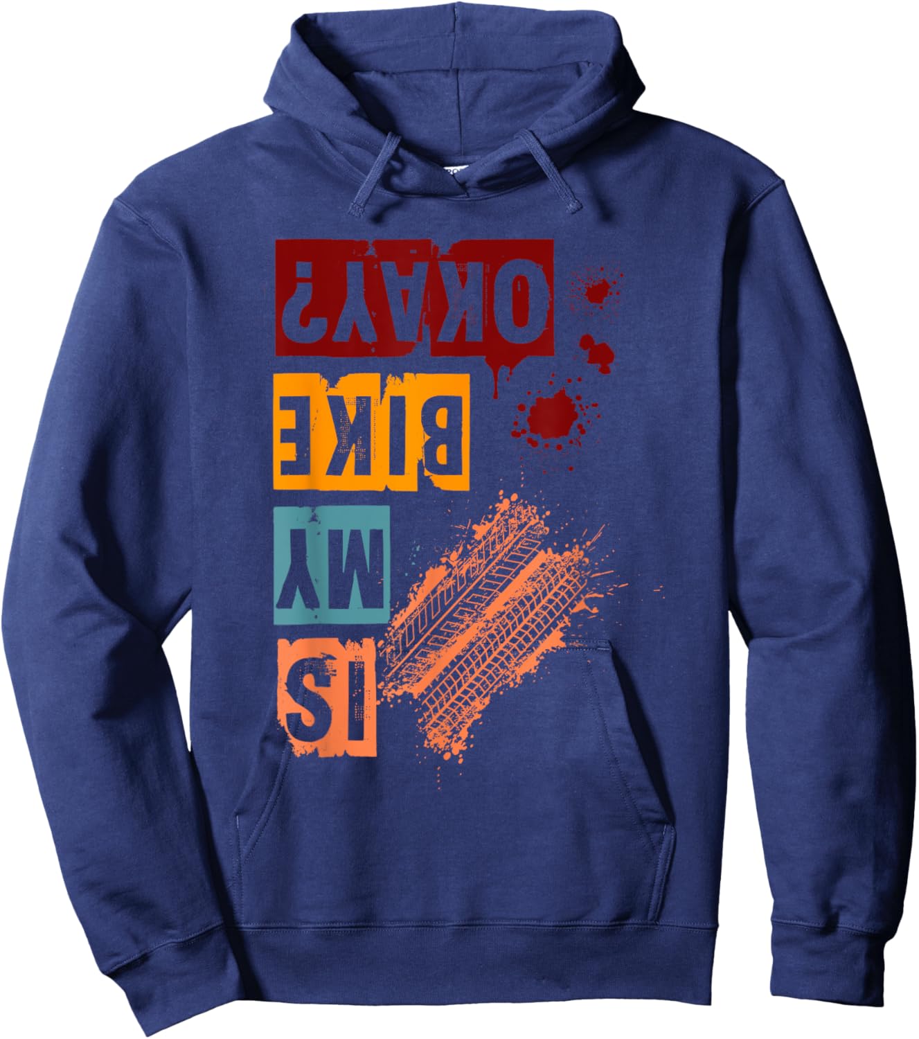 Is My Bike Okay? - Downhill Rider Mountainbike Rider MTB Hoodie - Hoodie | Navy