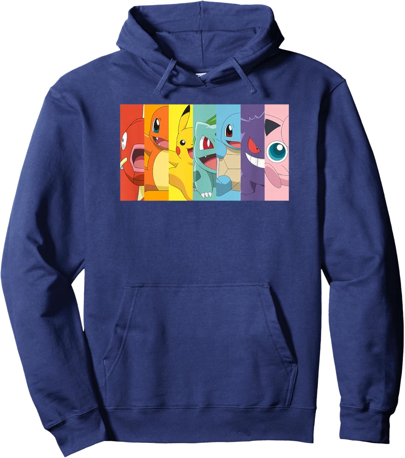 Pokémon Group Shot Poke Portrait Rainbow Hoodie - Hoodie | Navy