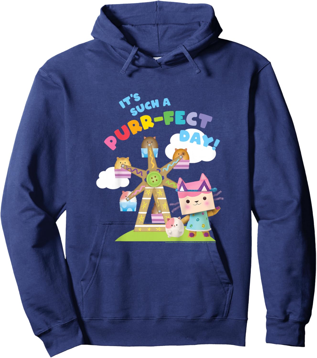 Gabby's Dollhouse Baby Box Purr-FECT Day! Youth Hoodie - Hoodie | Navy