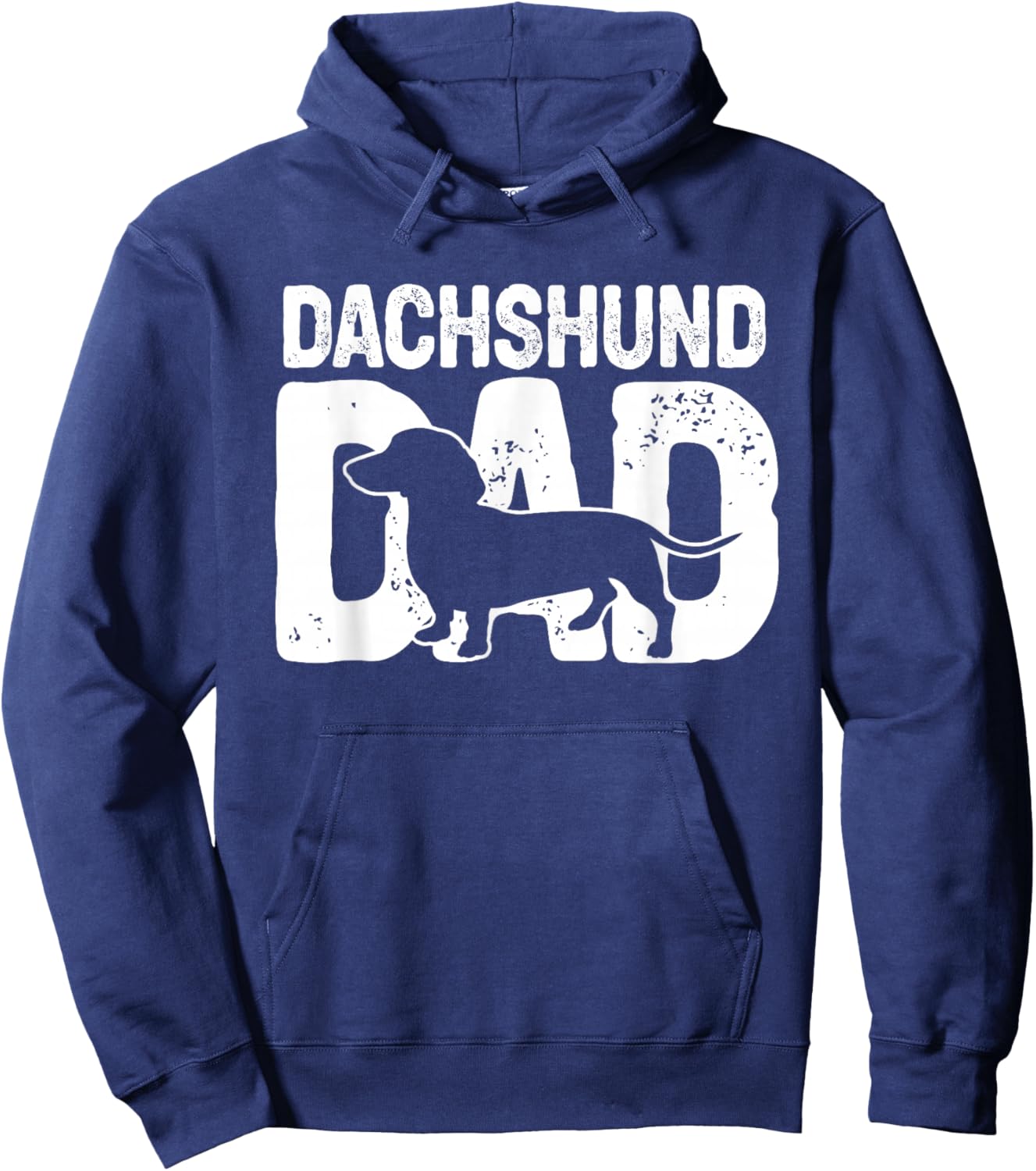 Funny Dachshund Dad Dog Lover Doxie Father Wiener Dog Owner Hoodie - Hoodie | Navy