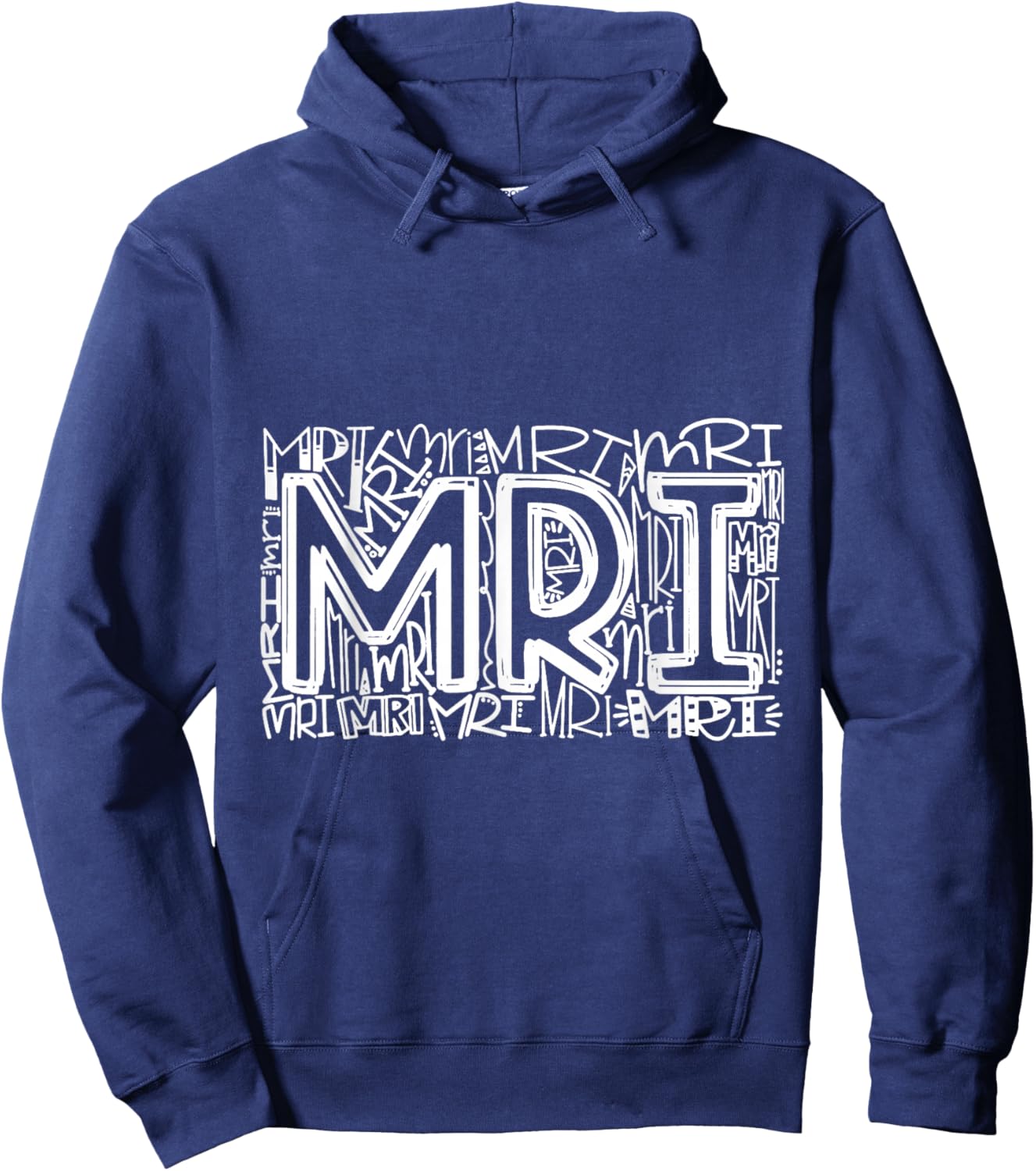 Typography Designs MRI Nurse 2021 Hoodie - Hoodie | Navy