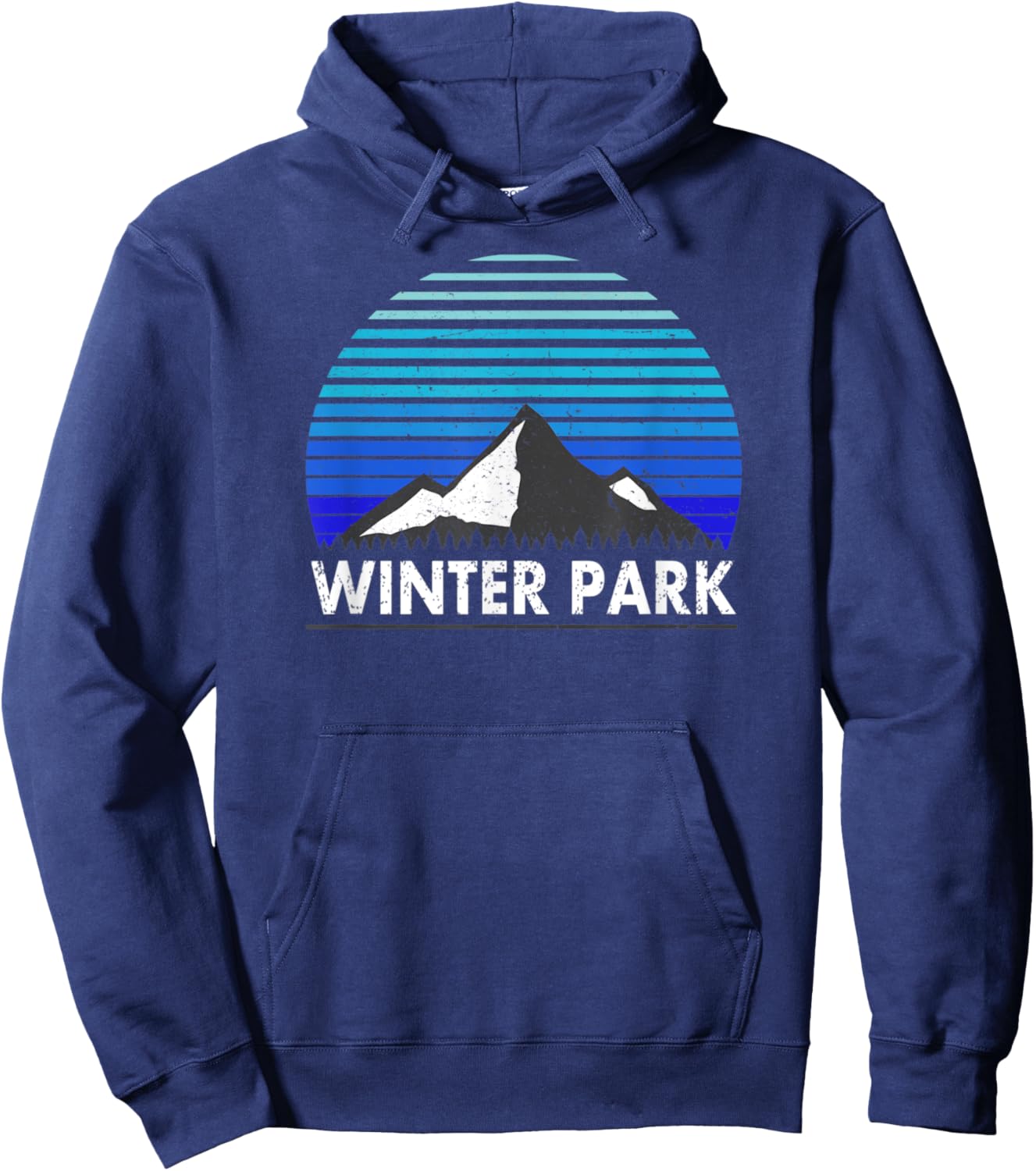 Winter Park Colorado Bluebird Mountain Hoodie - Hoodie | Navy