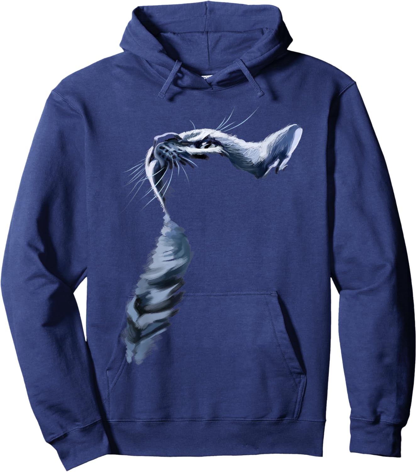 Grey Cat Shadowed Cats Shirt Gifts Women Kids Hoodie - Hoodie | Navy