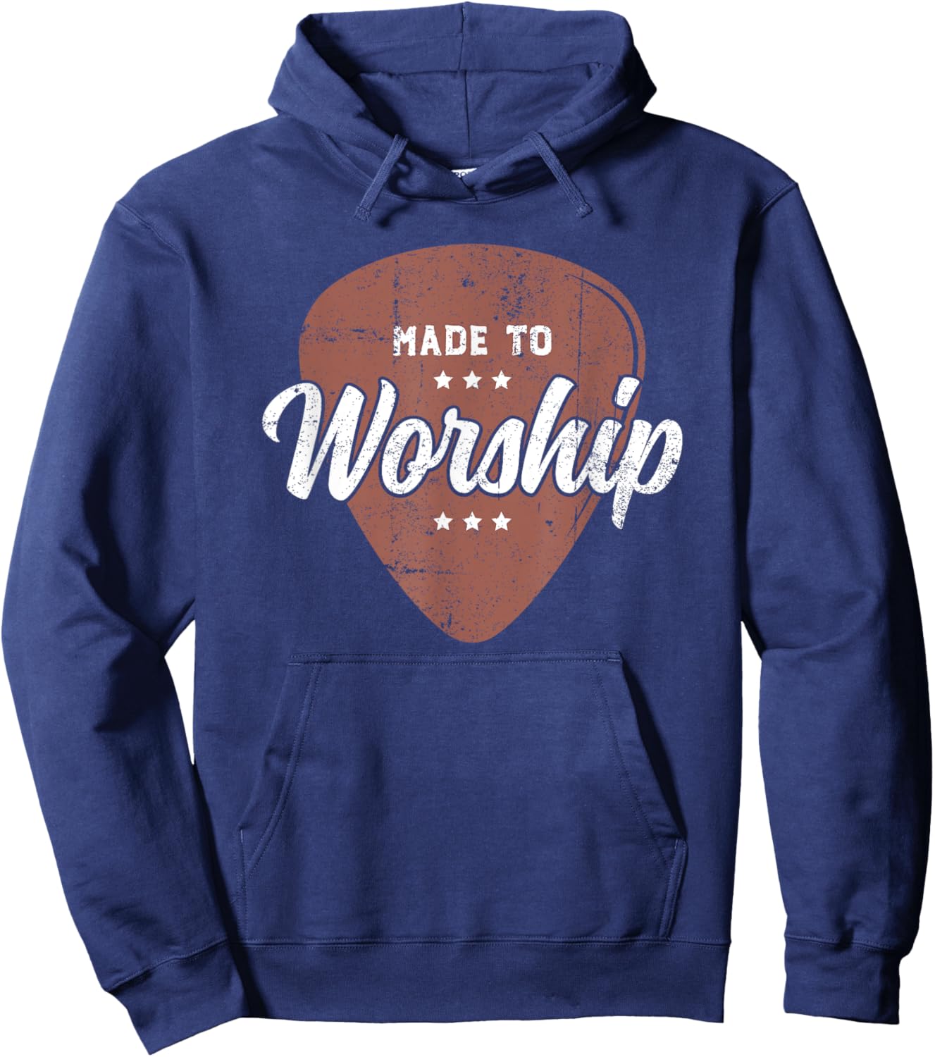 Made to Worship Guitar Praise Guitarist Christian Guitar Hoodie - Hoodie | Navy