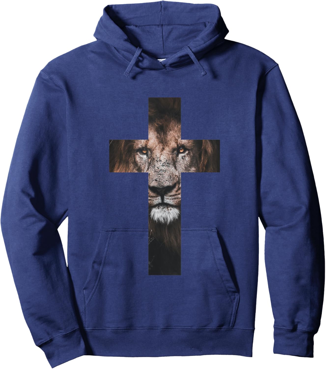 Lion Cross King Lord Jesus Bible Judah Hoodie - Hoodie | Navy