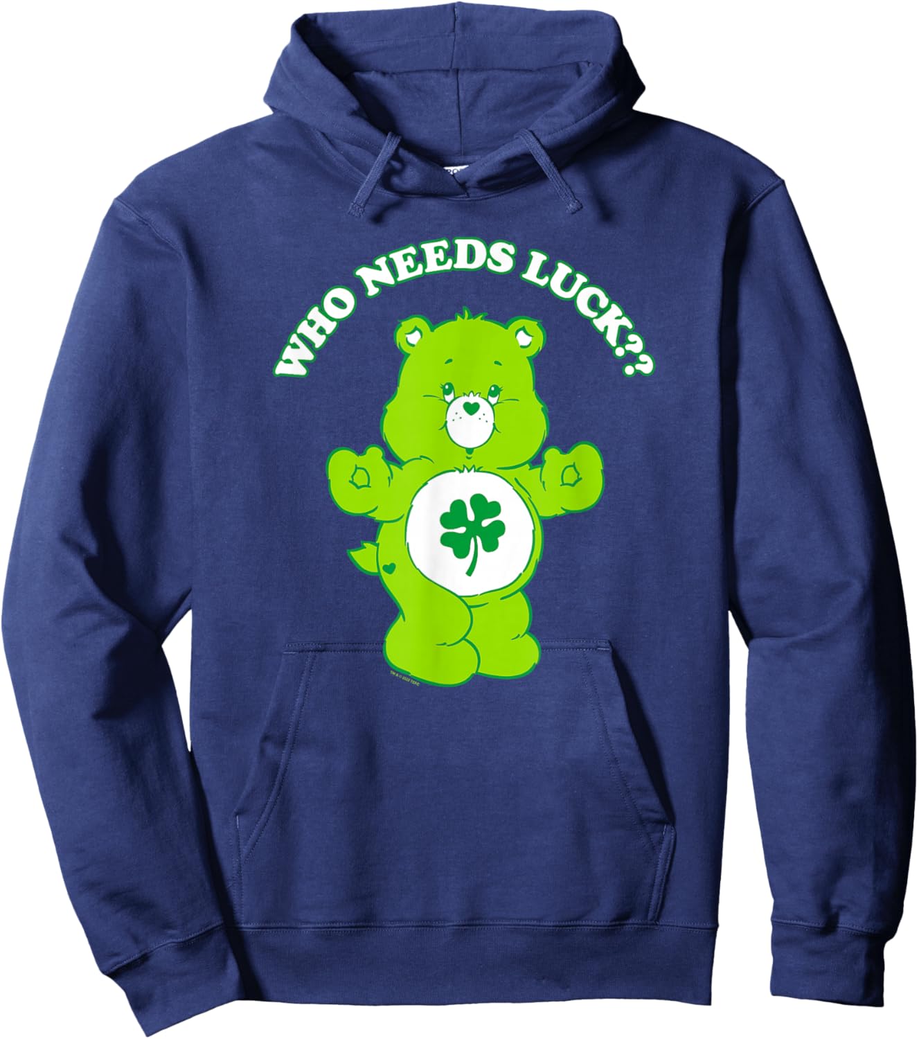 Care Bears St. Patrick's Day Good Luck Bear Who Needs Luck? Hoodie - Hoodie | Navy