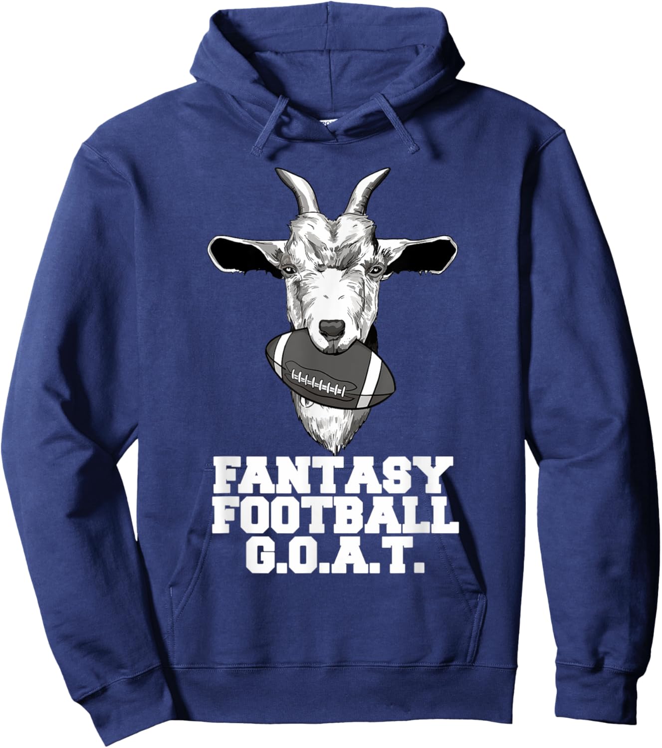 Fantasy Football GOAT funny fantasy football Champion GOAT Hoodie - Hoodie | Navy