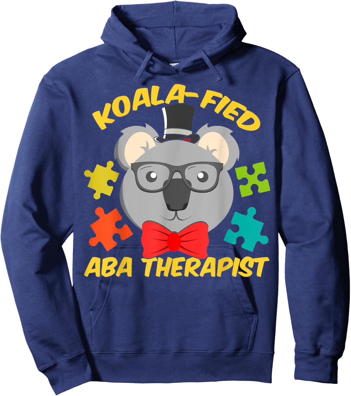 ABA Therapist Fun Koala-fied Autism Therapy Hoodie - Hoodie | Navy