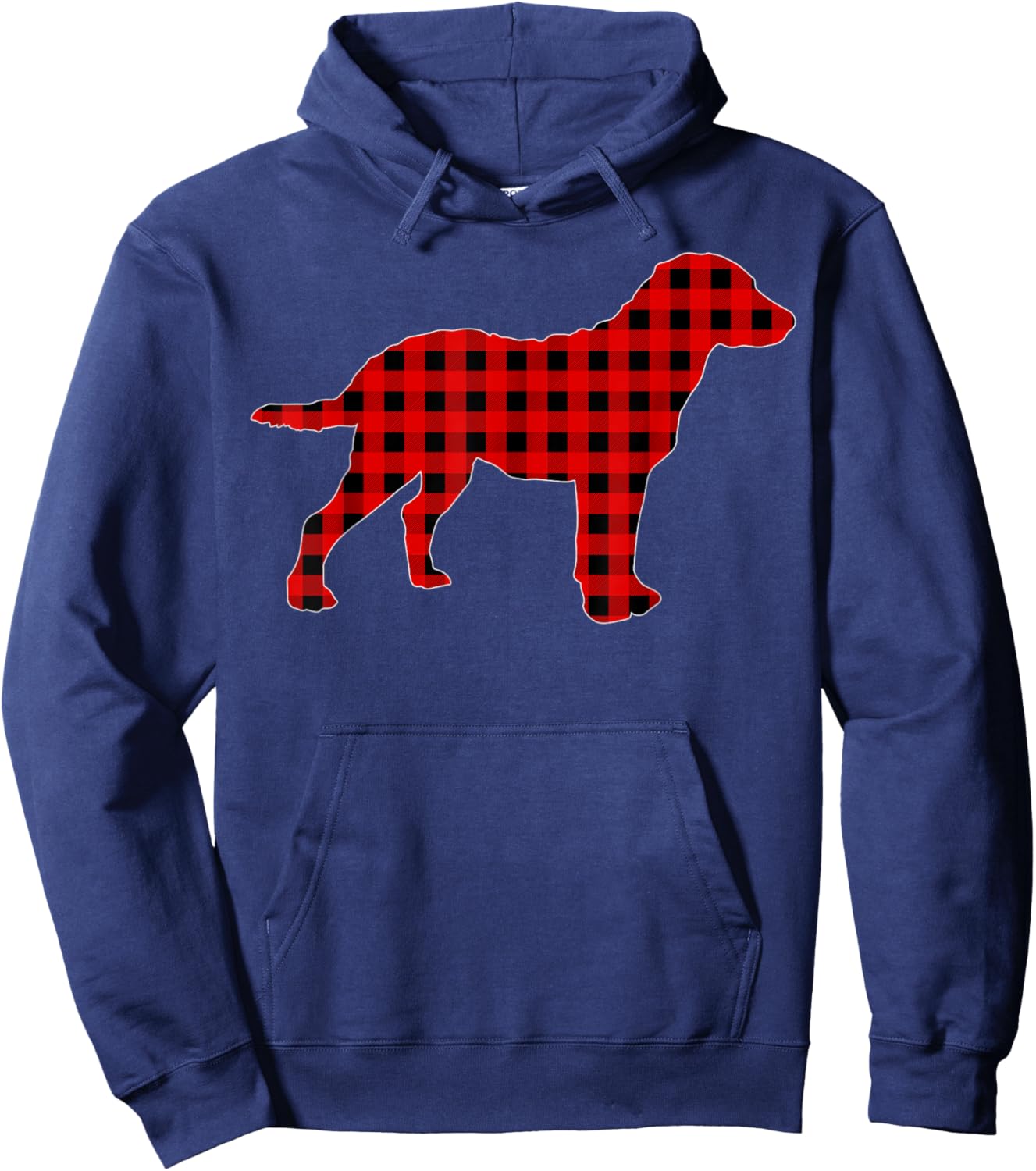 Buffalo Plaid Chesapeake Bay Retriever Dog Christmas Pajama Hoodie - Hoodie | Navy