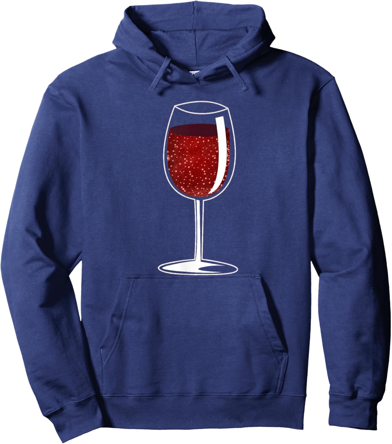 Red Wine Glass Hoodie - Hoodie | Navy