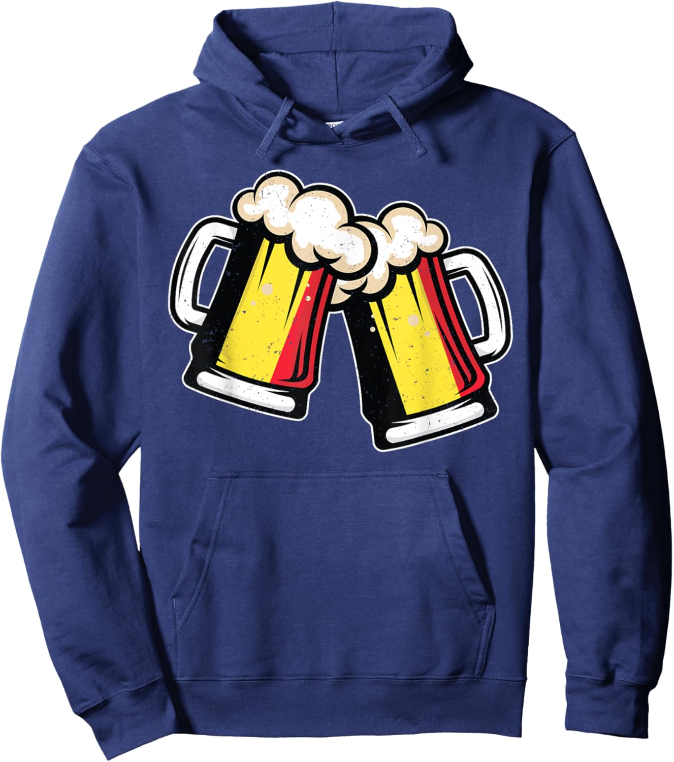 Belgium Flag Beer Mug - Cool Belgian Beer Hoodie - Hoodie | Navy