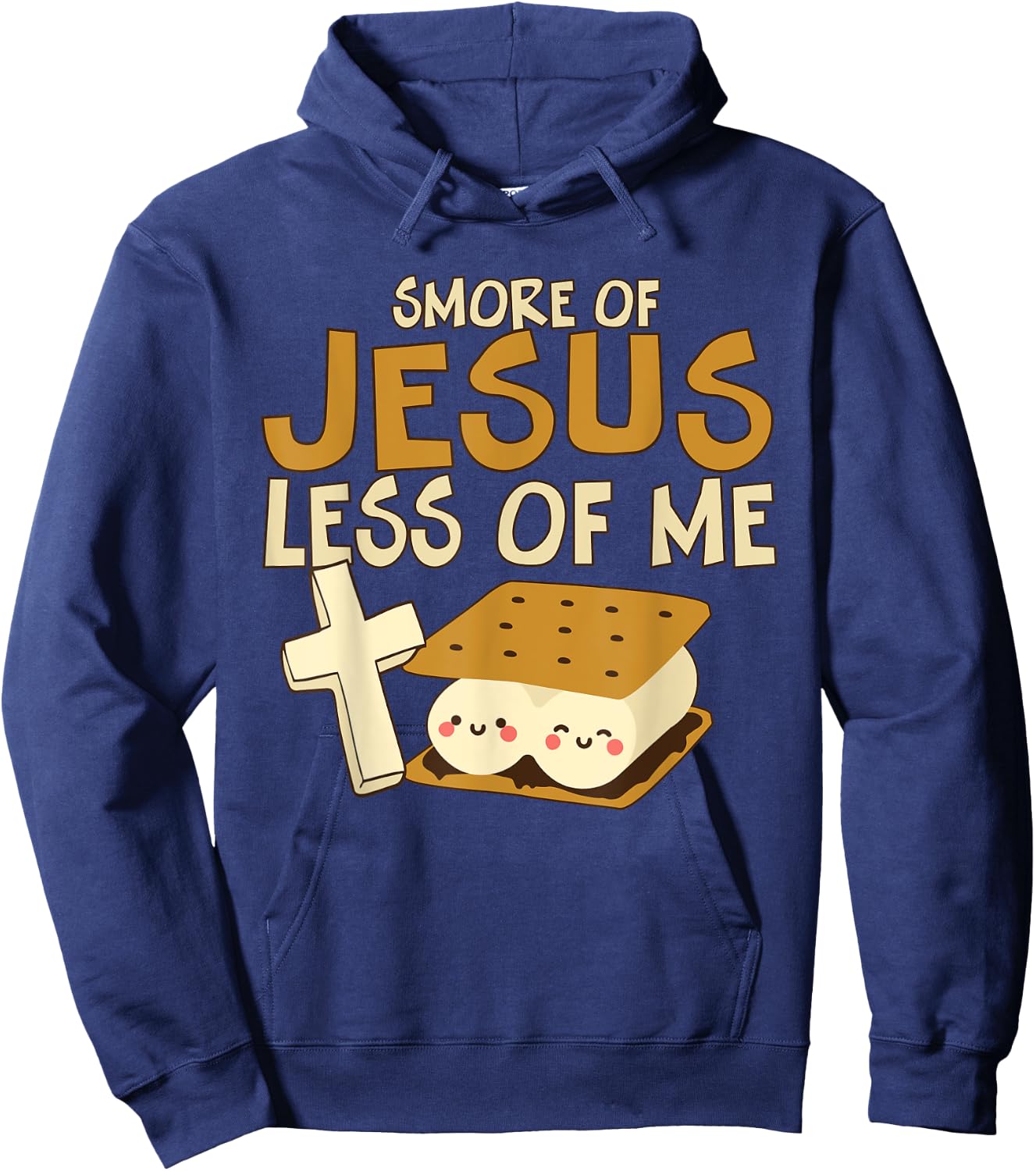 Religious Camper Smore of Jesus Less of Me Holy Cross Hoodie - Hoodie | Navy