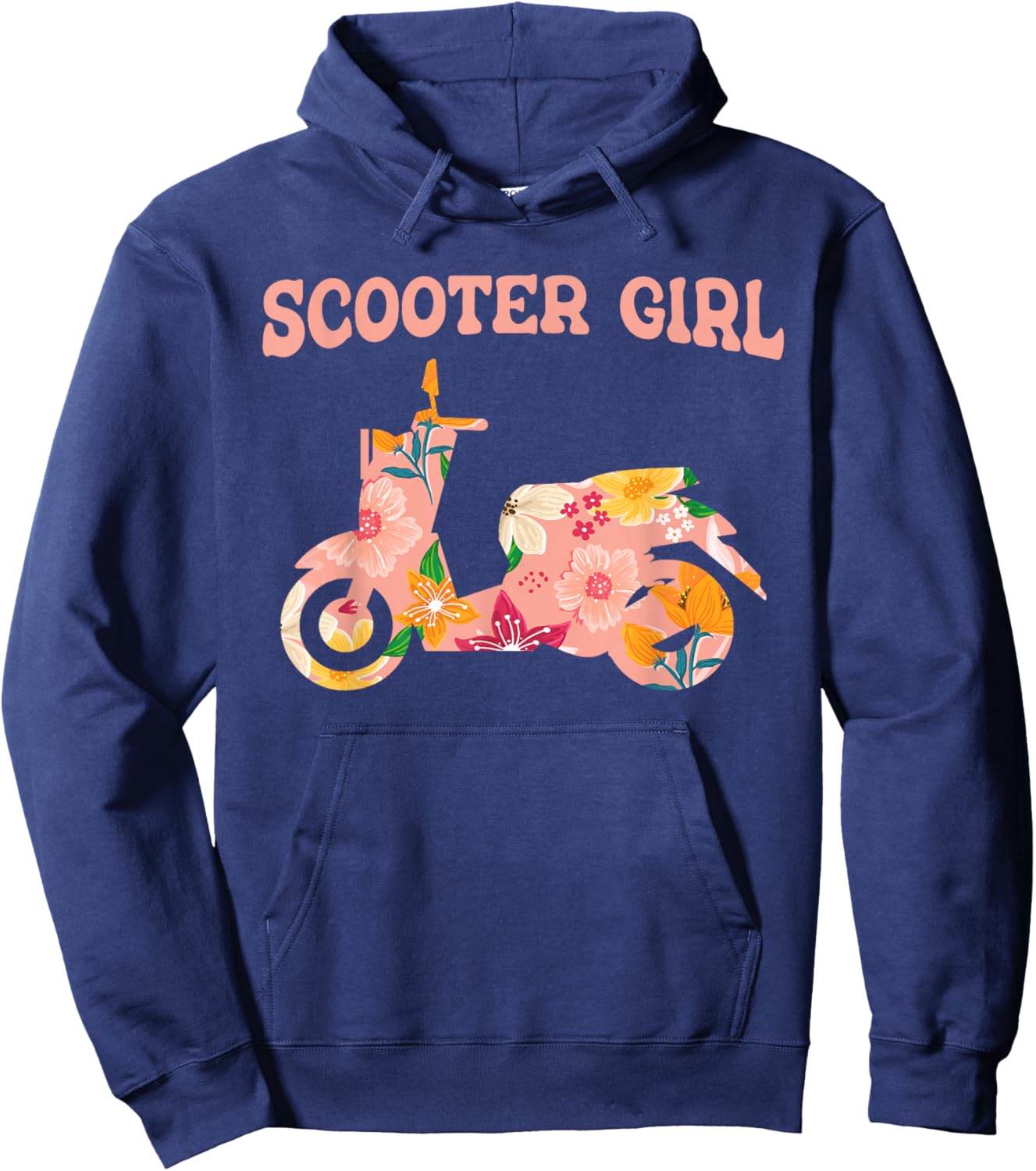 Funny Motor Scooter Bike Motorcycle - Scooter Girl Hoodie - Hoodie | Navy