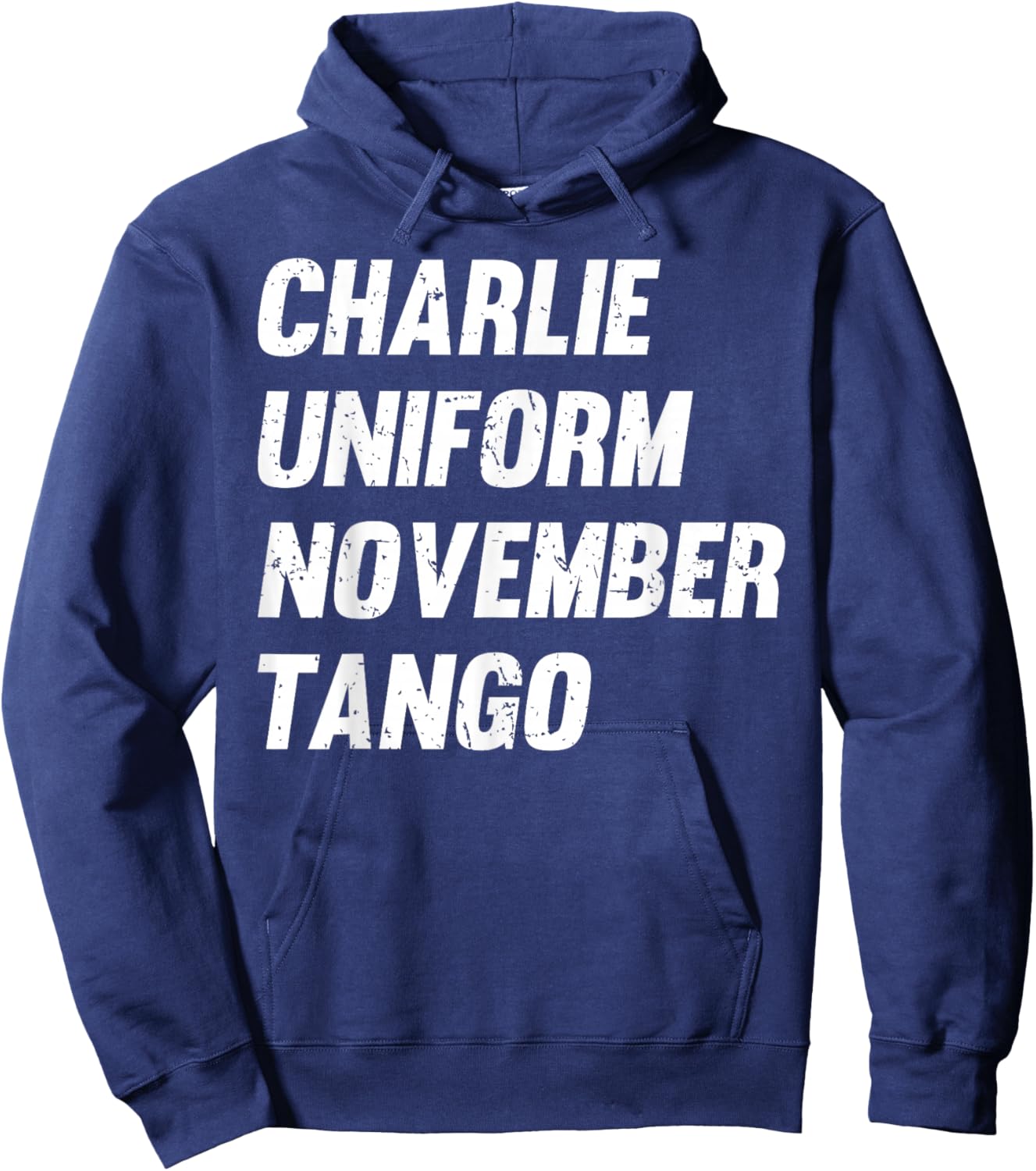 Charlie Uniform November Tango Funny Hoodie - Hoodie | Navy