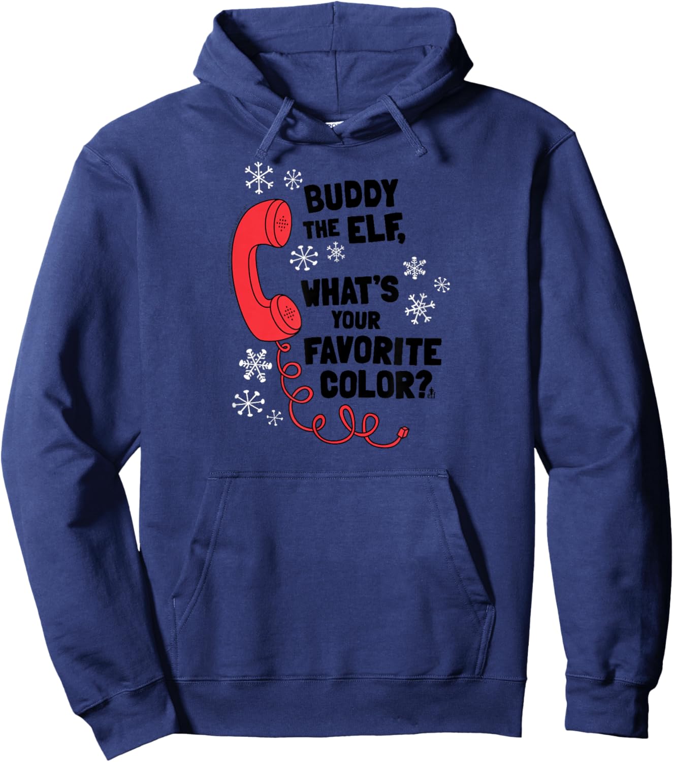 Elf What's Your Favorite Color? Phone Funny Christmas Hoodie - Hoodie | Navy