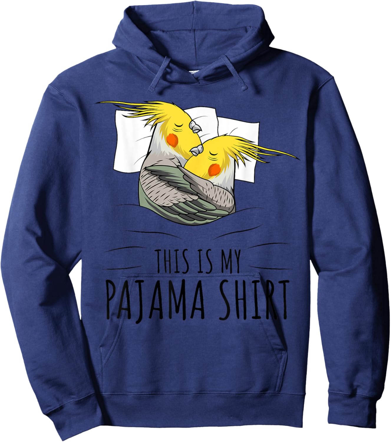 Cockatiel Parrot Lover Pajama Hoodie - Hoodie | Navy